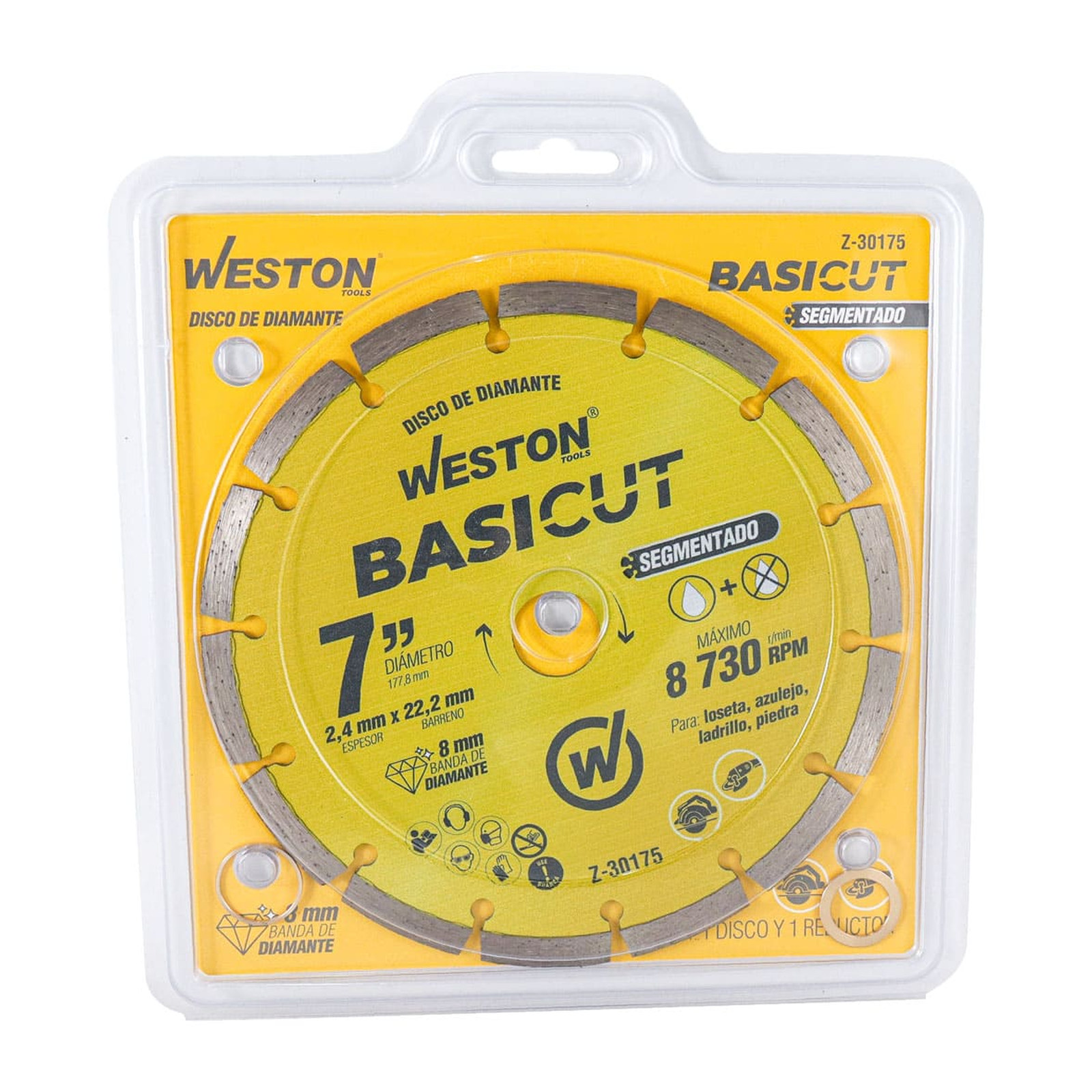 DISCO DE DIAMANTE RIN SEGMENTADO 7" BASICUT - Imagen 4