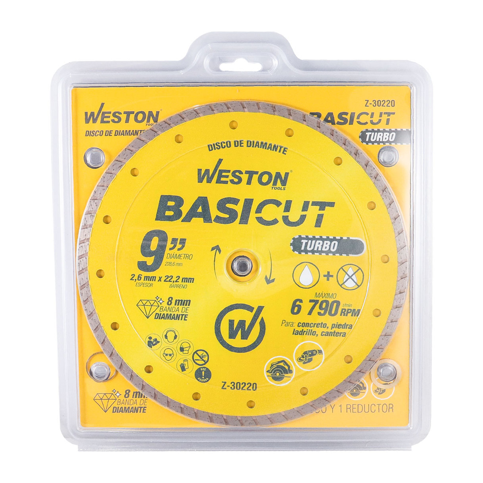 Disco de Diamante Rin Turbo 9" Basicut Weston