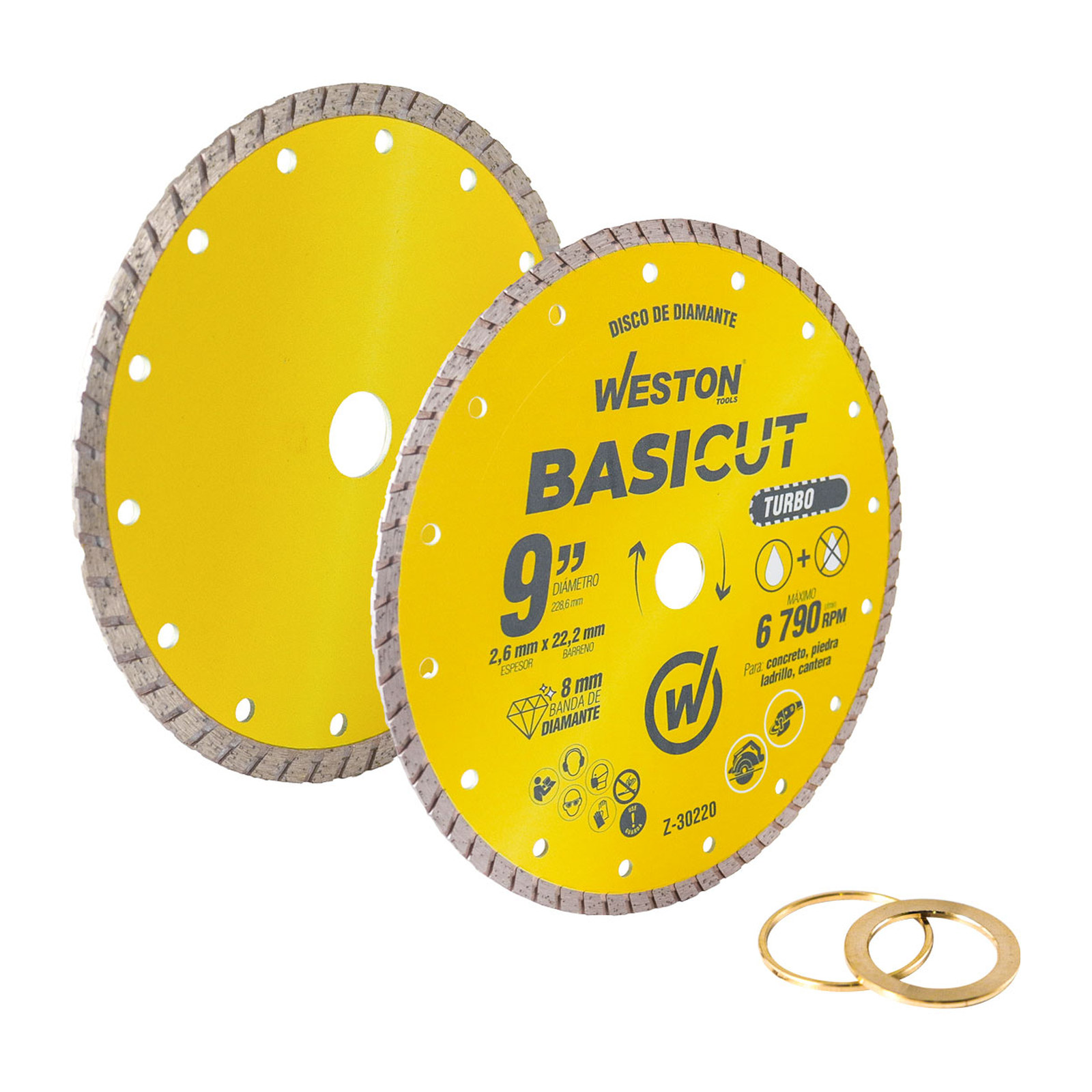 DISCO DE DIAMANTE RIN TURBO 9" BASICUT - Imagen 2