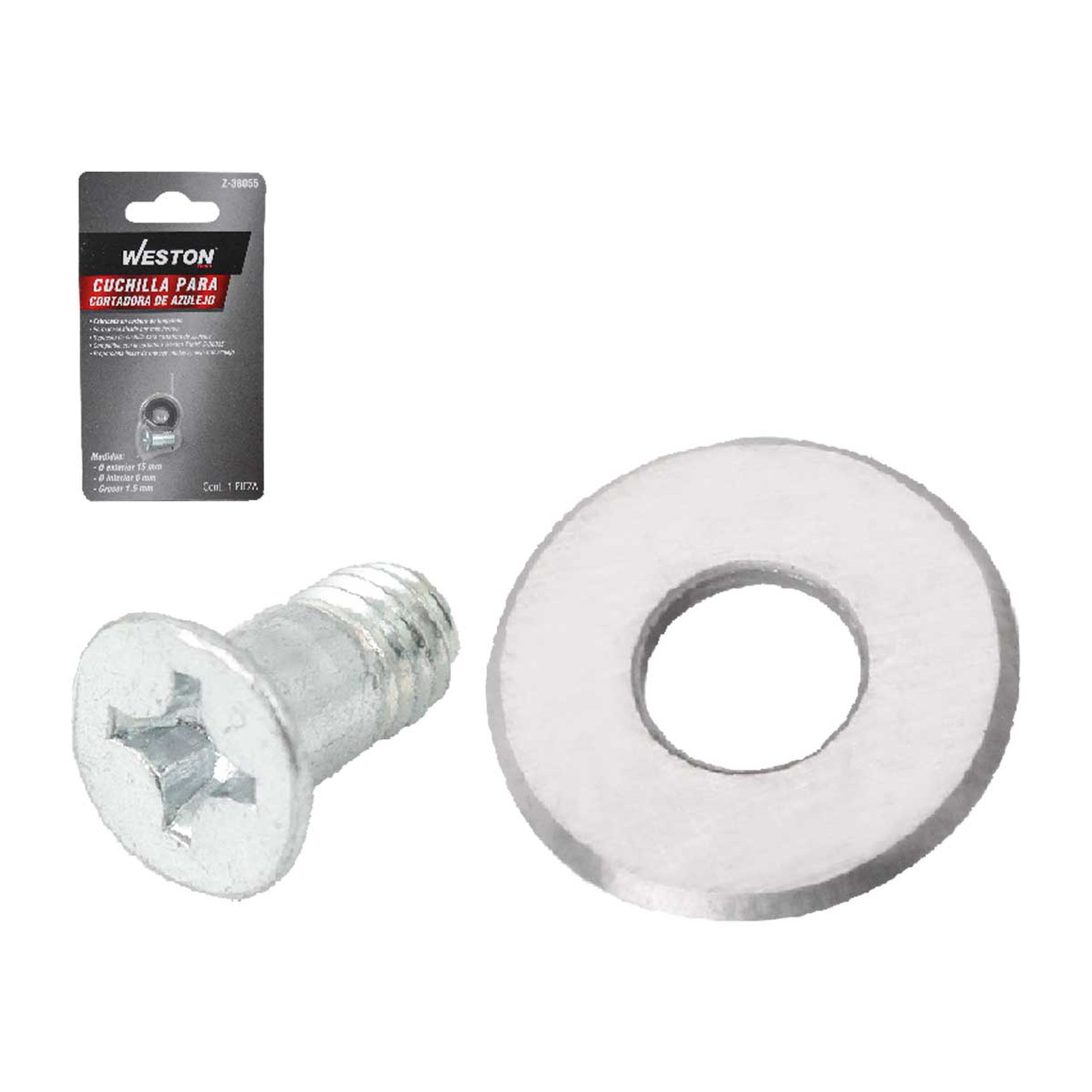 Cuchilla de Repuesto 15mm x 6mm x 1.5mm para Cortadora de Azulejo WESTON Z-38035
