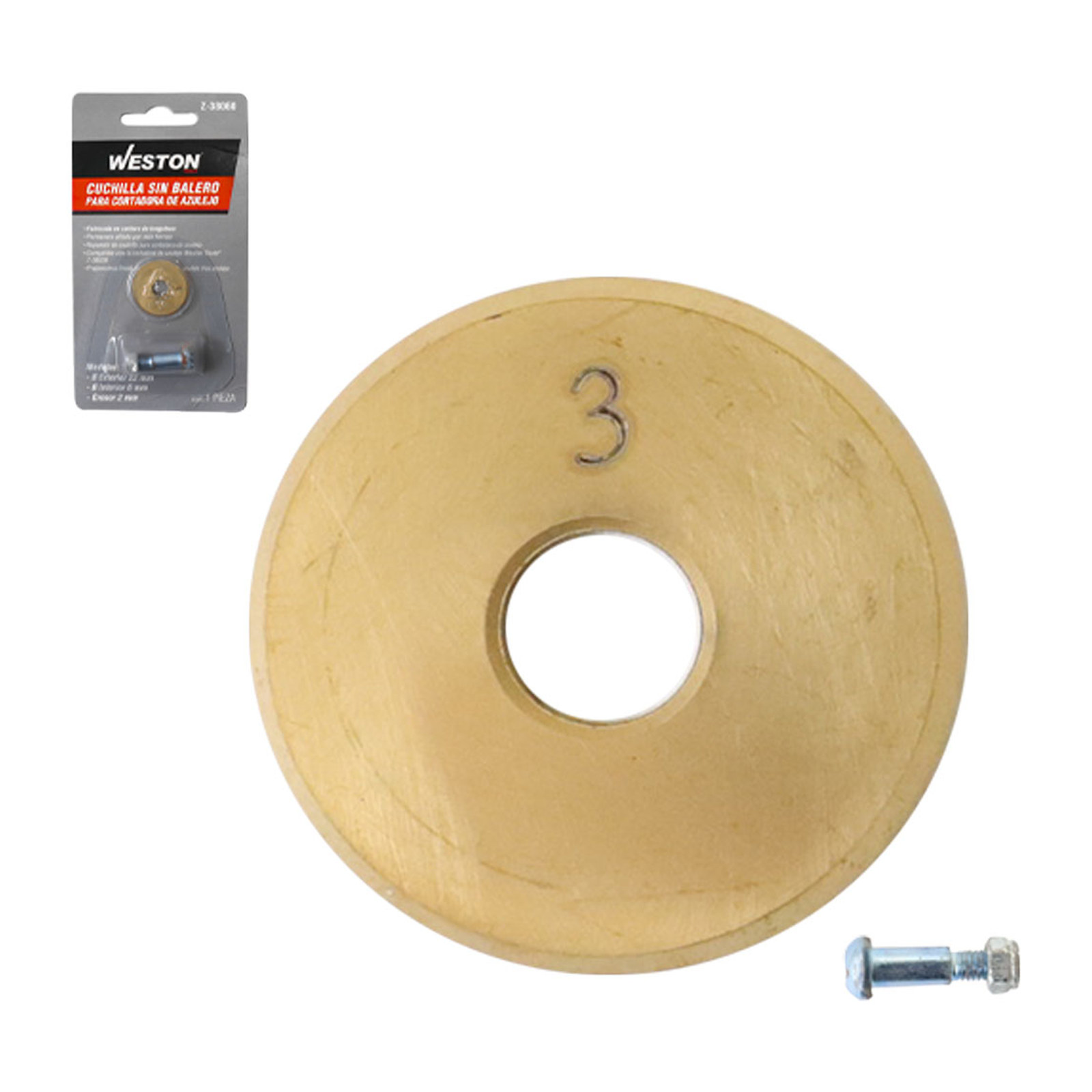 Cuchilla de Carburo con Recubrimiento de Titanio 22x6x2 mm para Cortadora Z-38039 Weston
