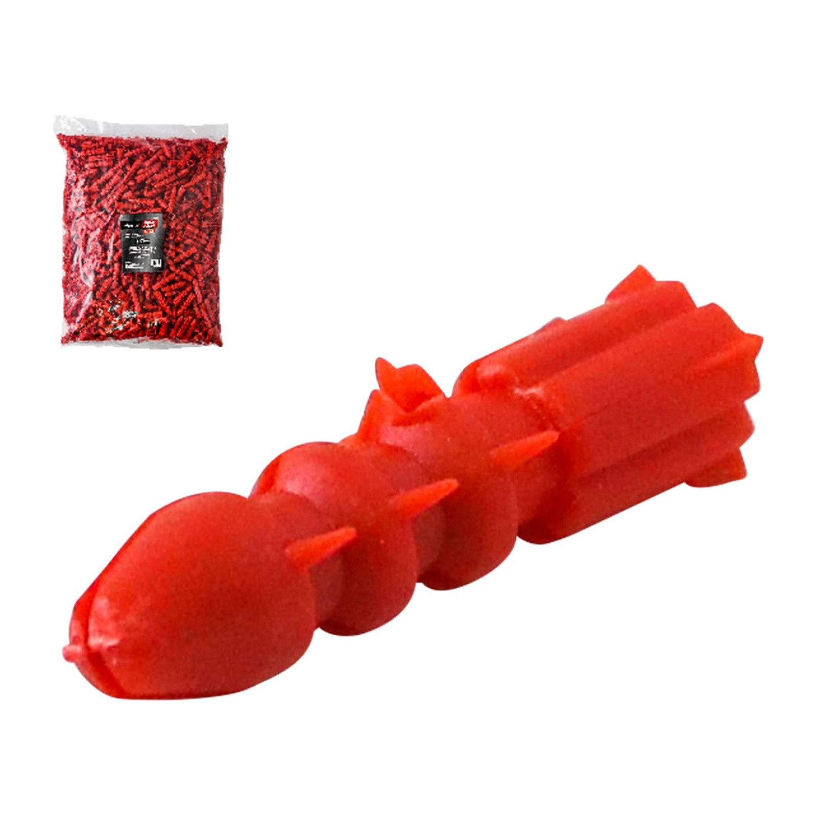 Taquete Plástico Rojo 1/4" x 25 mm WESTON
