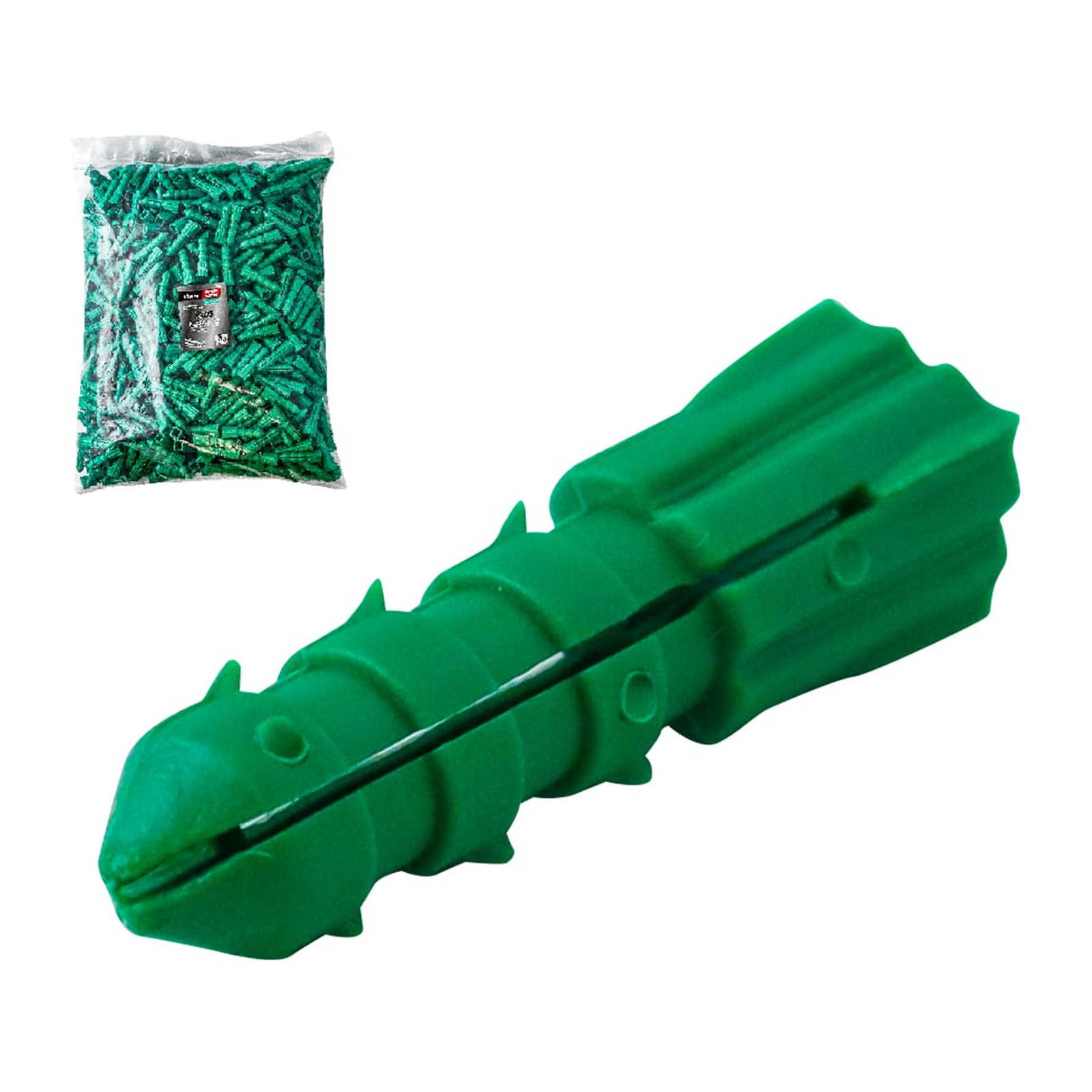 Taquete Plástico Verde 3/8" x 35 mm Weston (Bolsa con 1,000 Piezas)