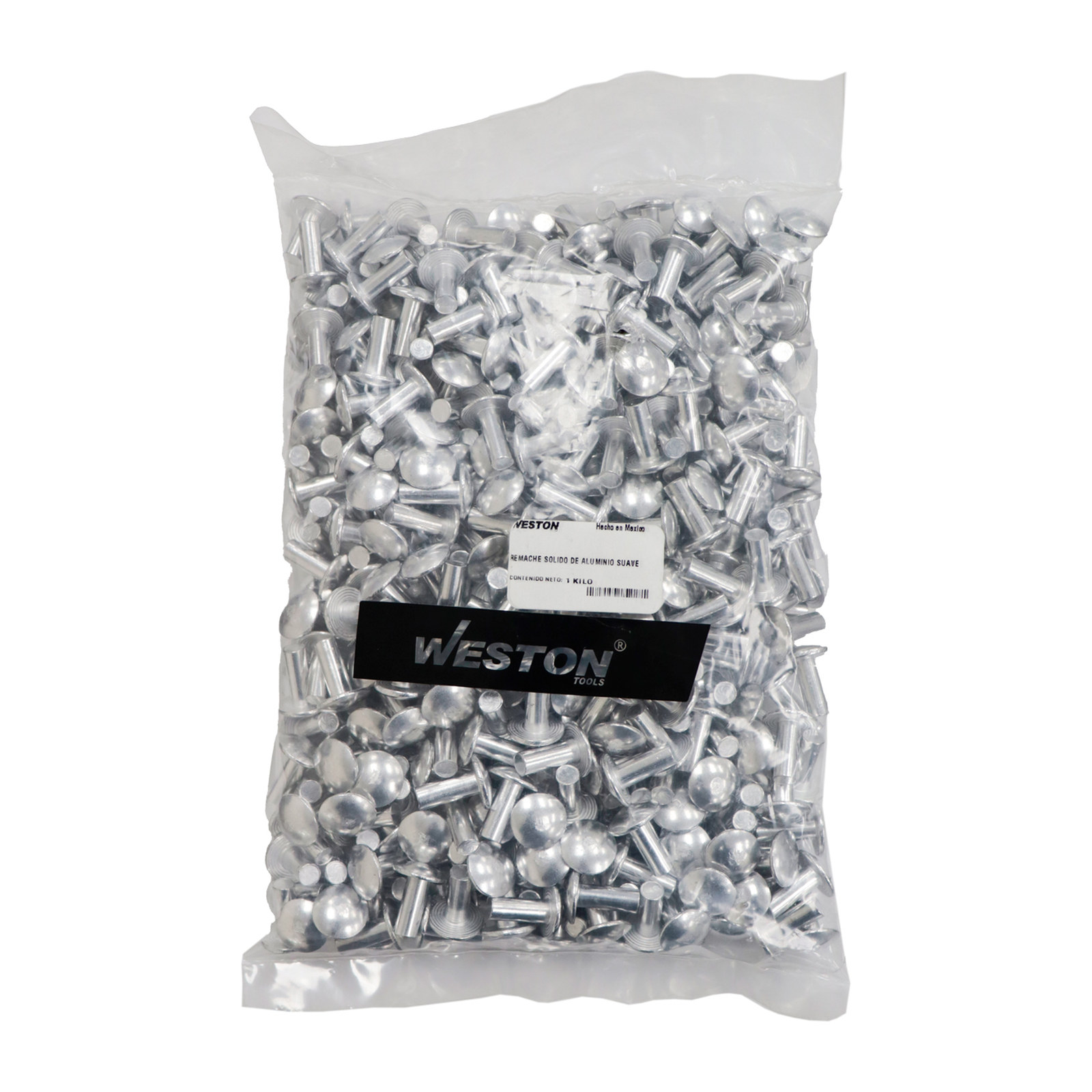 REMACHE SOLIDO DE ALUMINIO SUAVE 1/4" x 3/4" (Precio x Bolsa - Bolsa c/1 kg) - Imagen 3