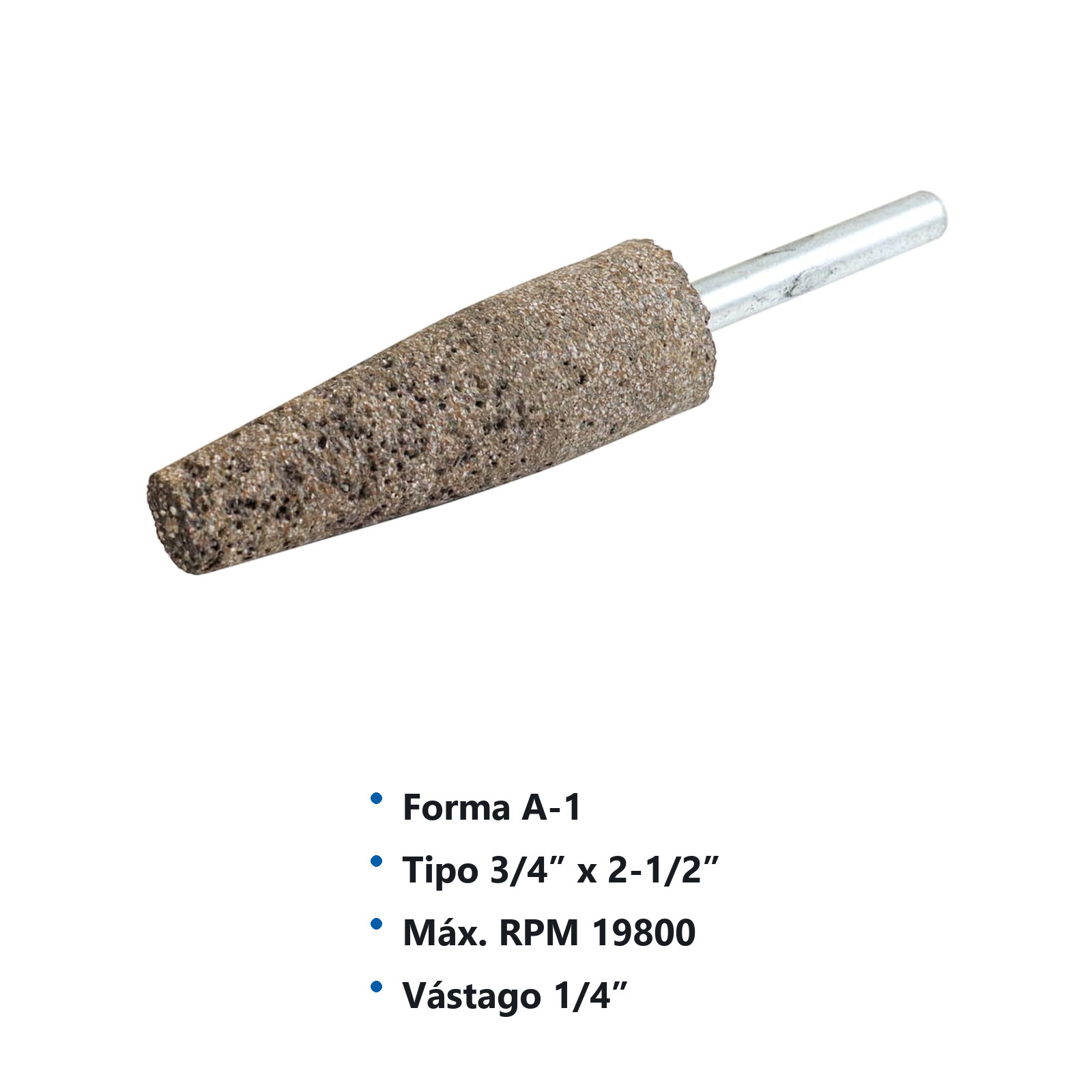 PUNTA MONTADA TIPO 'A1' 3/4"" x 2-1/2"" CAFE" - Imagen 2