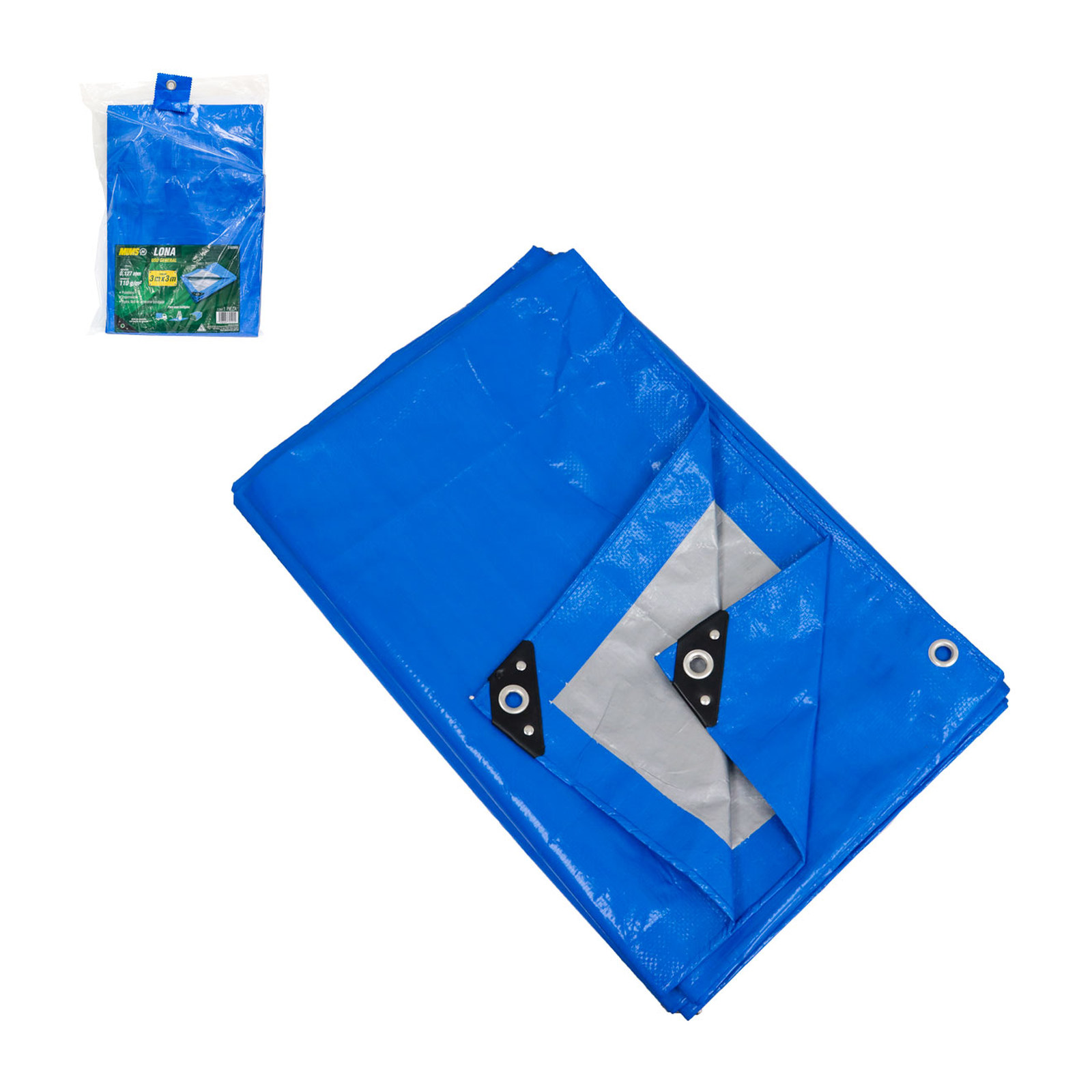LONA AZUL USO GENERAL 110G 4M X 6M