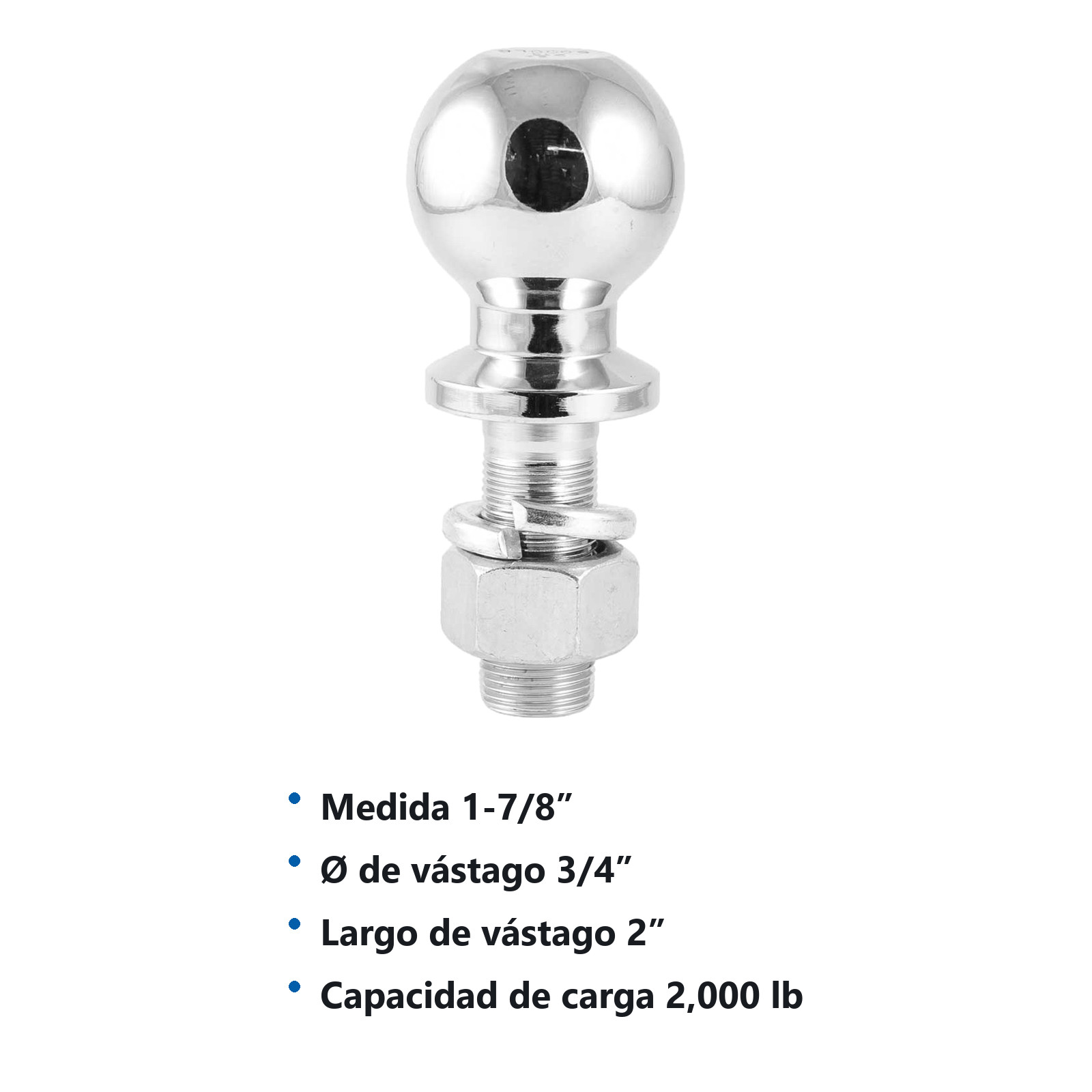 BOLA D/ACERO P/REMOQUE 1-7/8 X 3/4"               2000 LIBRAS - Imagen 4