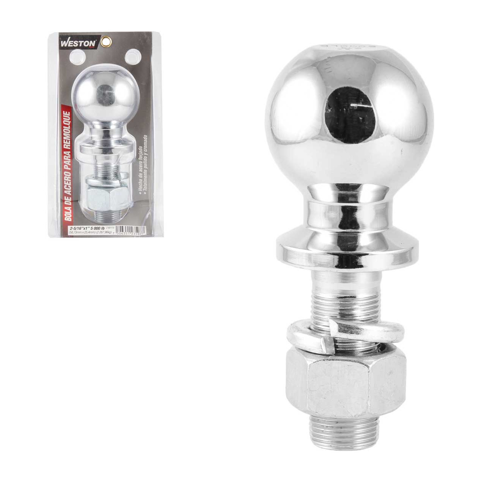 Bola de Acero para Remolque 2-5/16" x 1" 5000 Libras WESTON