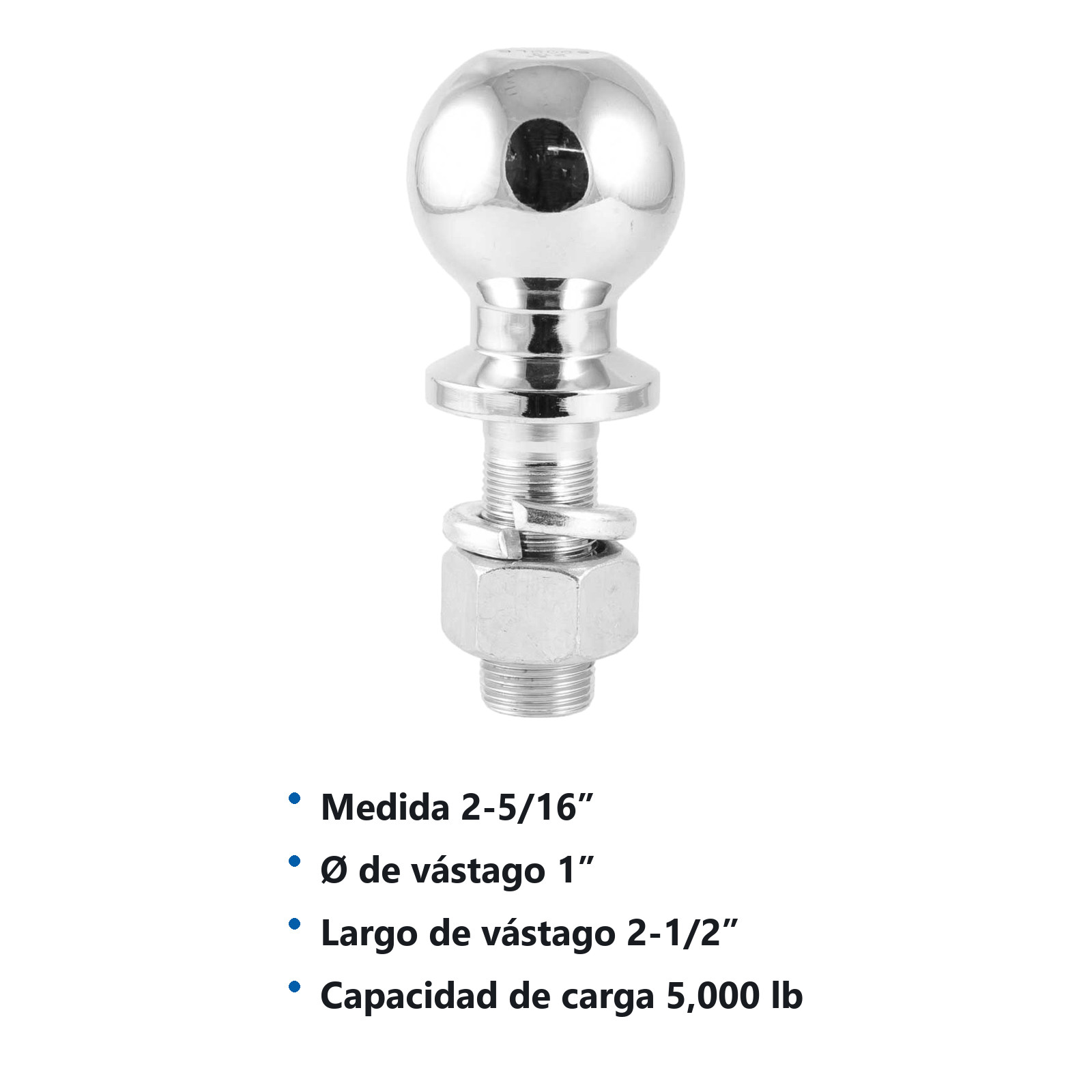 BOLA D/ACERO P/REMOLQUE 2-5/16 X 1"               5000 LIBRAS - Imagen 4