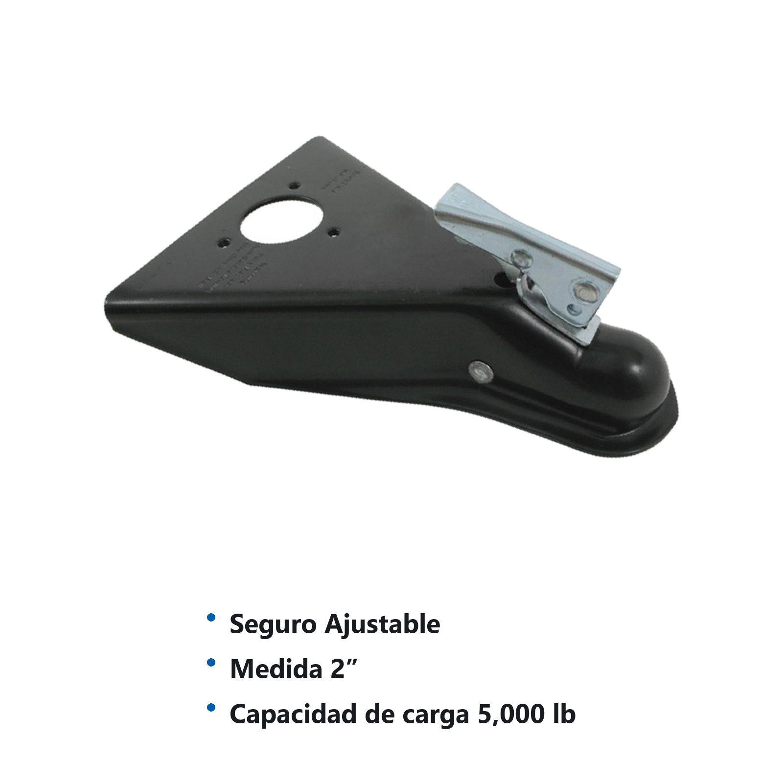 ENGANCHE P/REMOLQUE TIPO "A" C/SEGURO AJUSTABLE MEDIDA 2" CAP. 5000 LB - Imagen 2