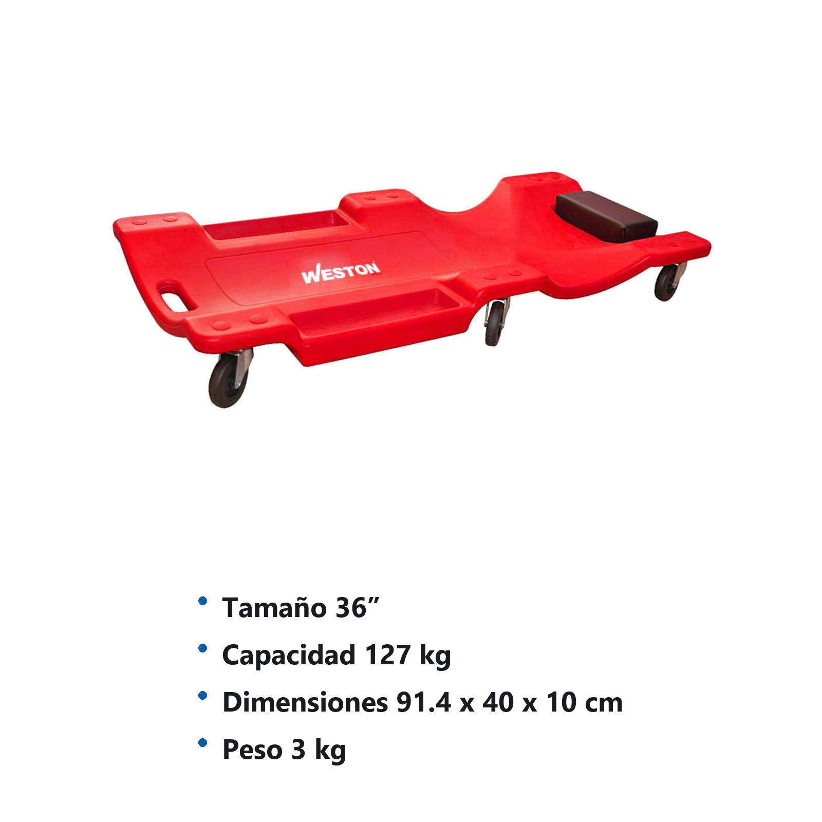 CAMA PLASTICA P/MECANICO 36" - Imagen 2