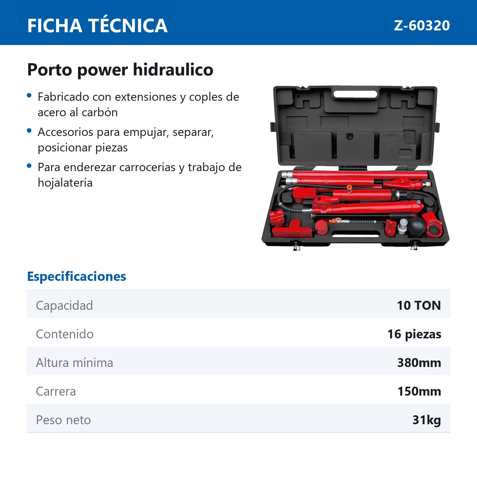 PORTO POWER 10 TON - Imagen 2