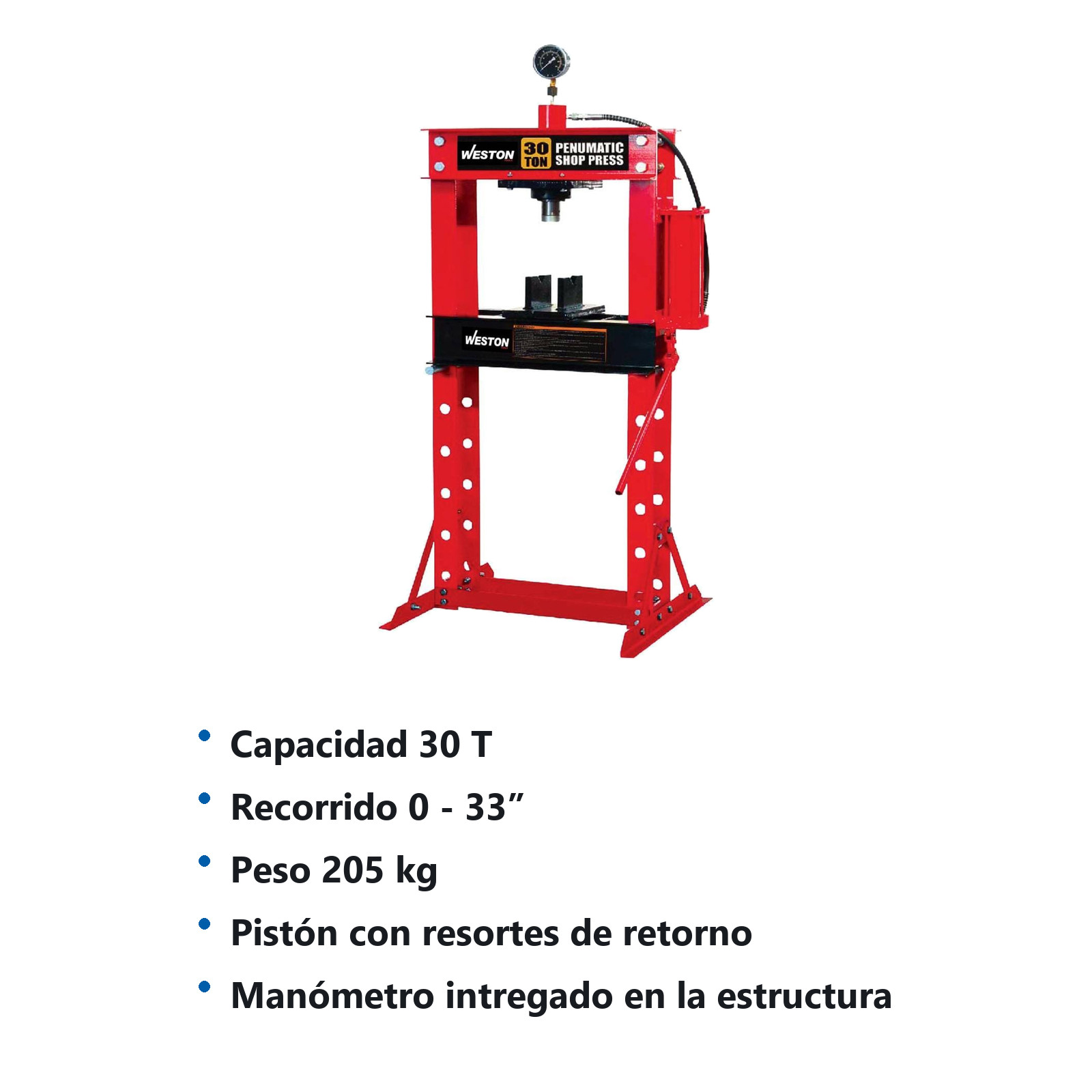 PRENSA HIDRAULICA TIPO H 30T - Imagen 2