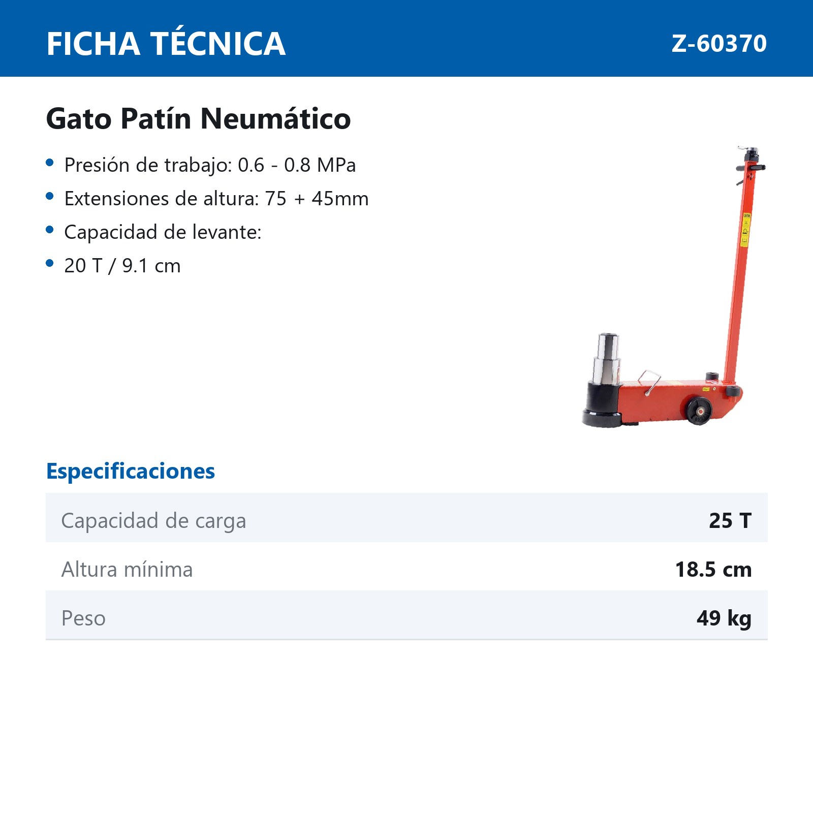 GATO PATIN NEUMATICO 25 TON - Imagen 2