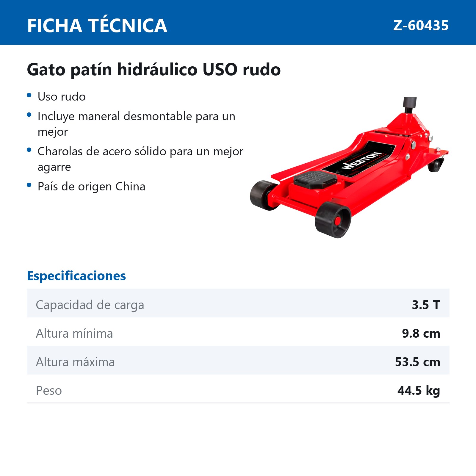 GATO PATIN 3.5 TONELADAS - Imagen 2