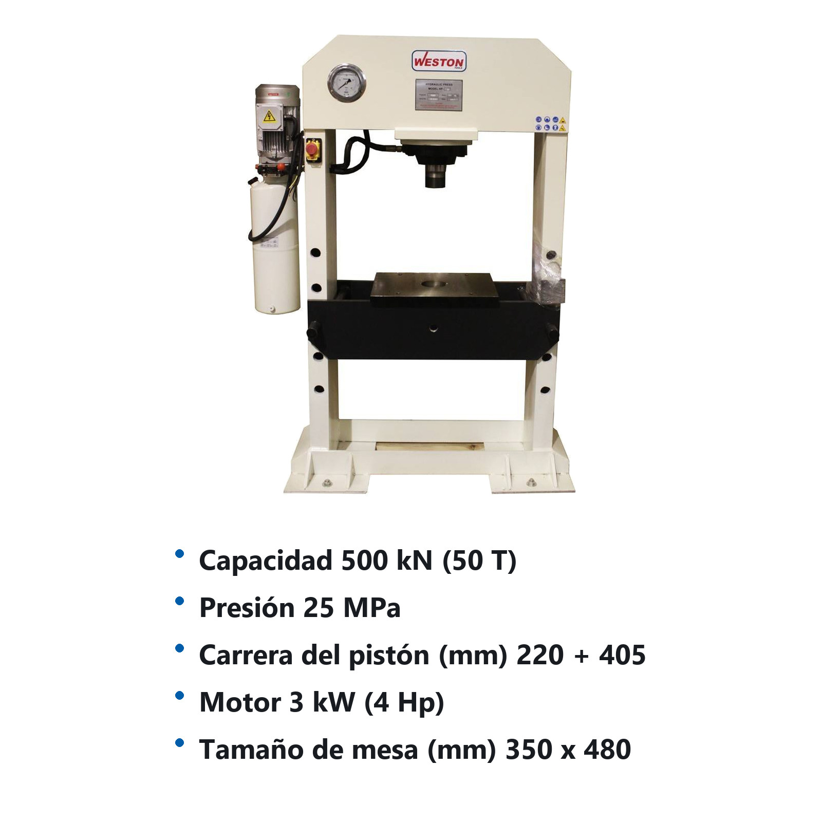 PRENSA HIDRAULICA TIPO H 50TON - Imagen 2