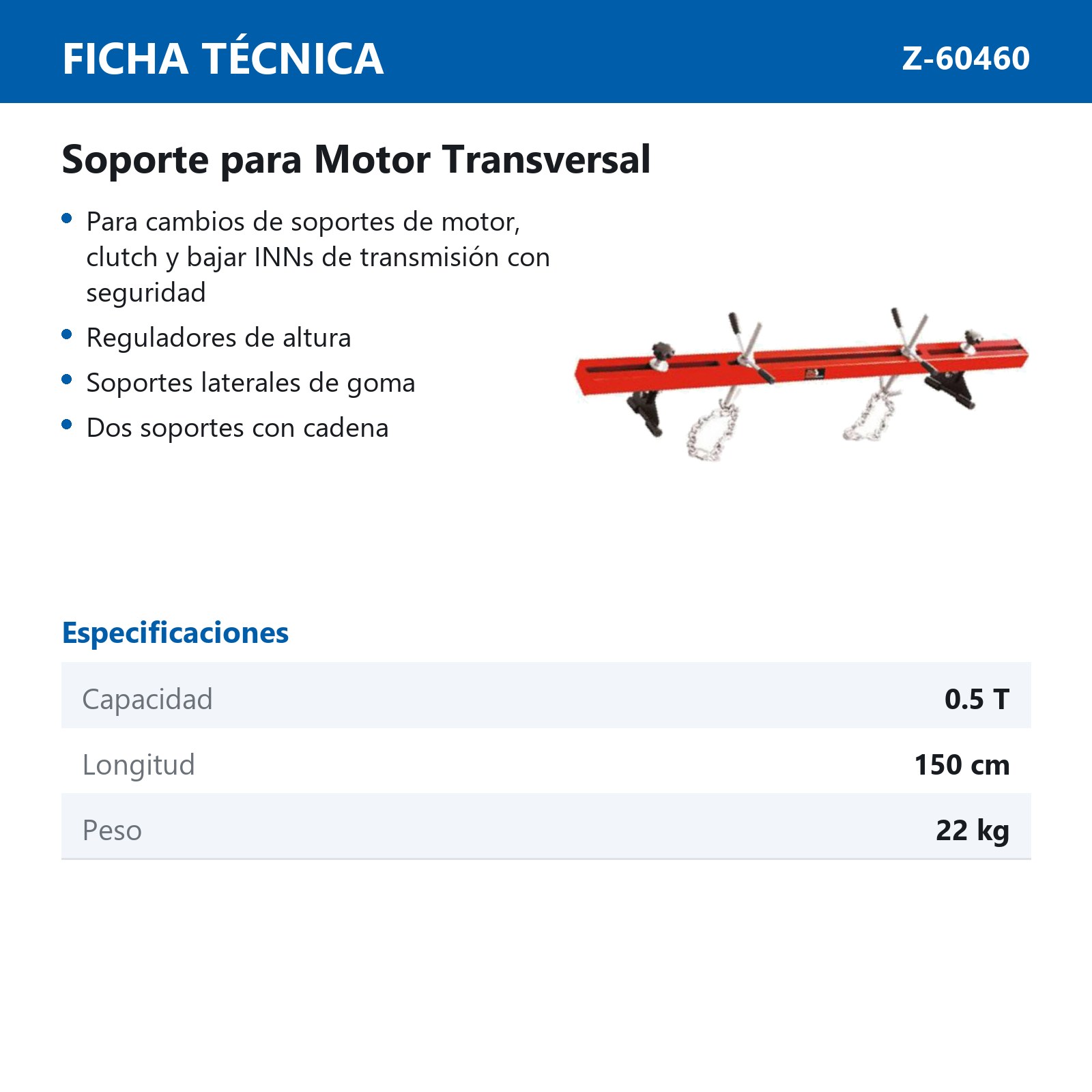SOPORTE PARA MOTOR TRANSVERSAL 0.5 T - Imagen 2