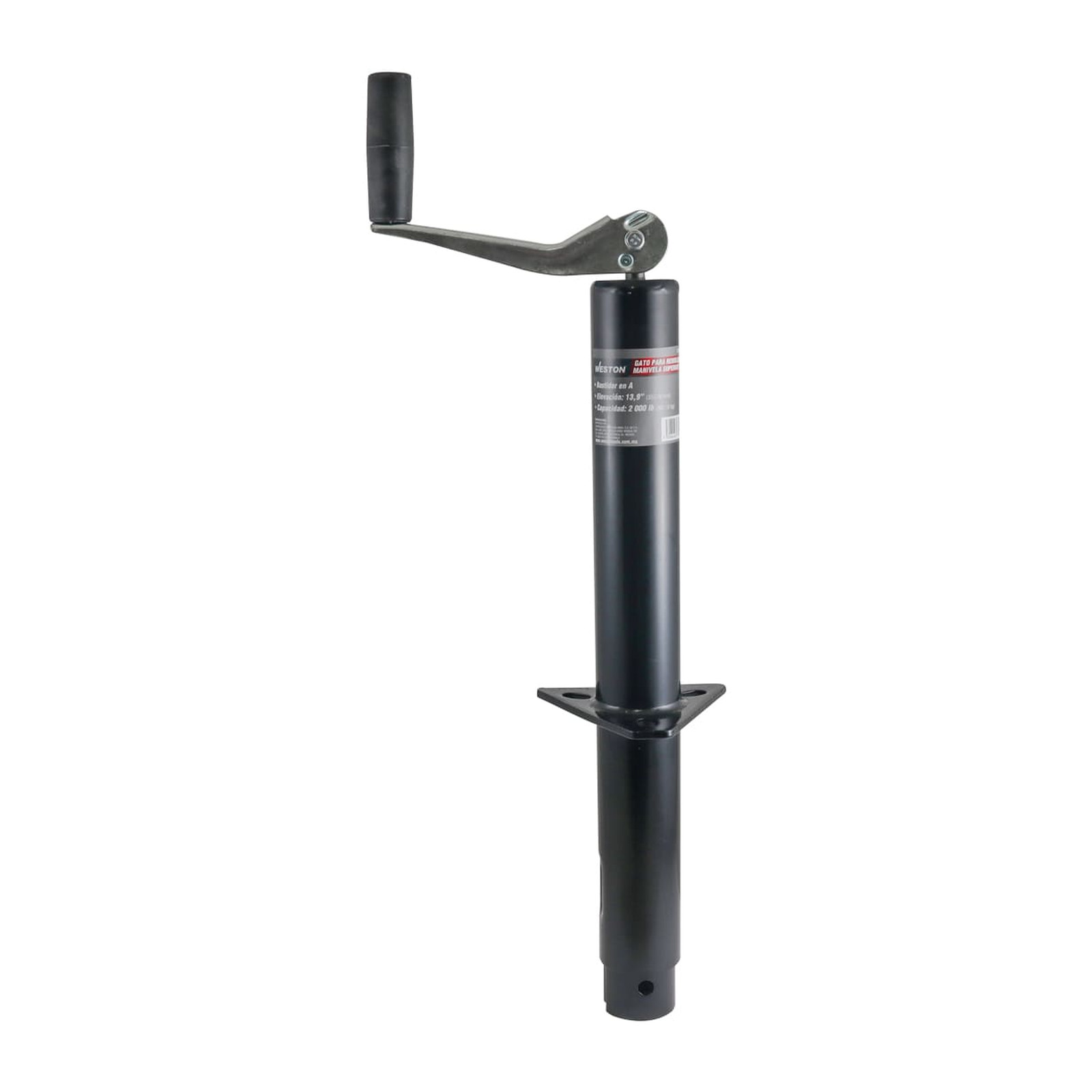 Gato para Remolque Bastidor en A con Tubo Redondo Manivela Superior 2000 lb Weston