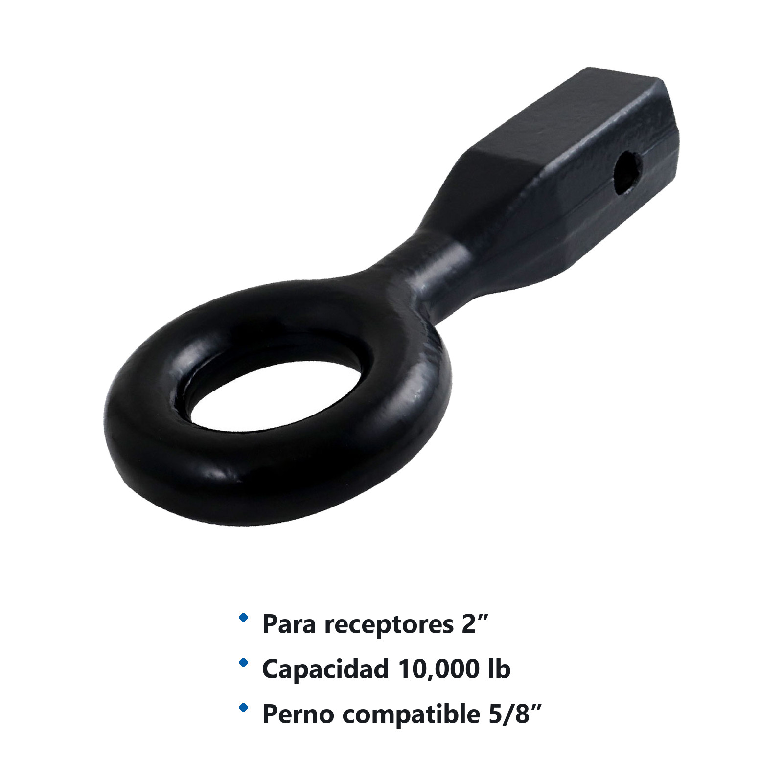 ARGOLLA P/REMOLQUE RECEPTOR 2" PERNO COMPATIBLE 5/8" CAP. 10000 LB - Imagen 2