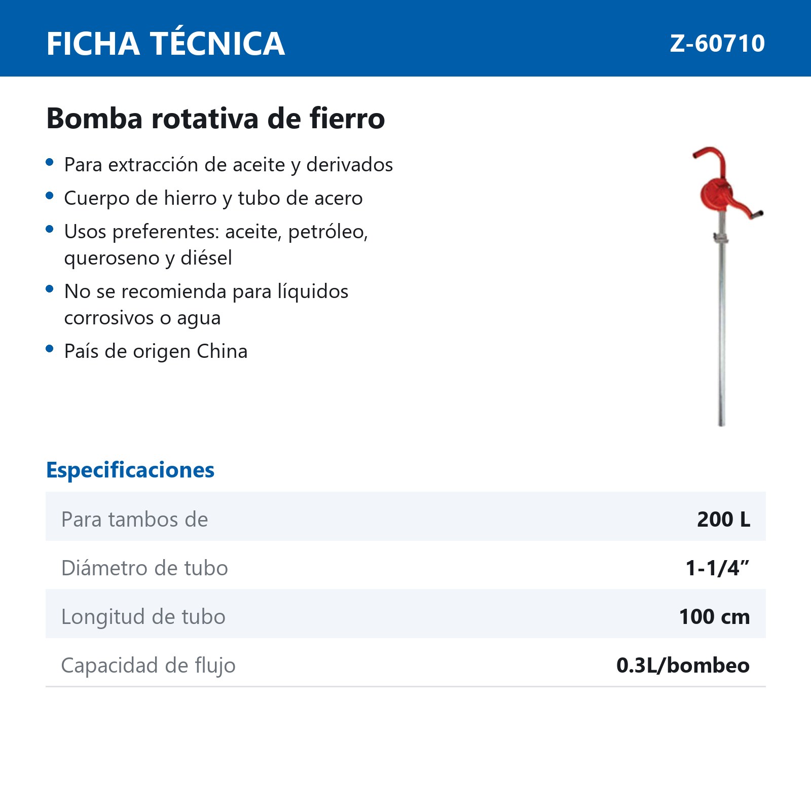 BOMBA ROTATIVA D/FIERRO P/ACEITES - Imagen 2