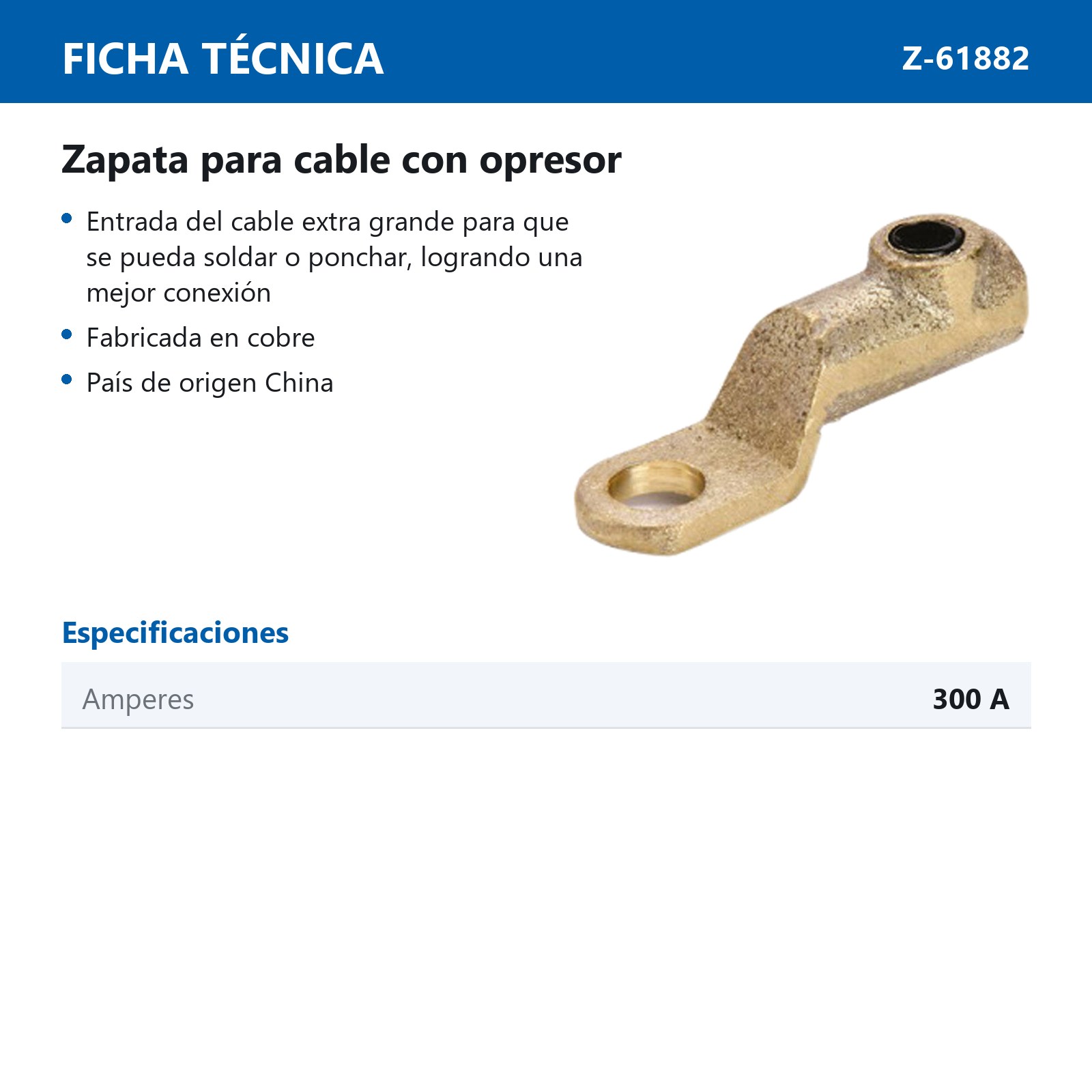 ZAPATA 300 AMPS C/OPRESOR - Imagen 2