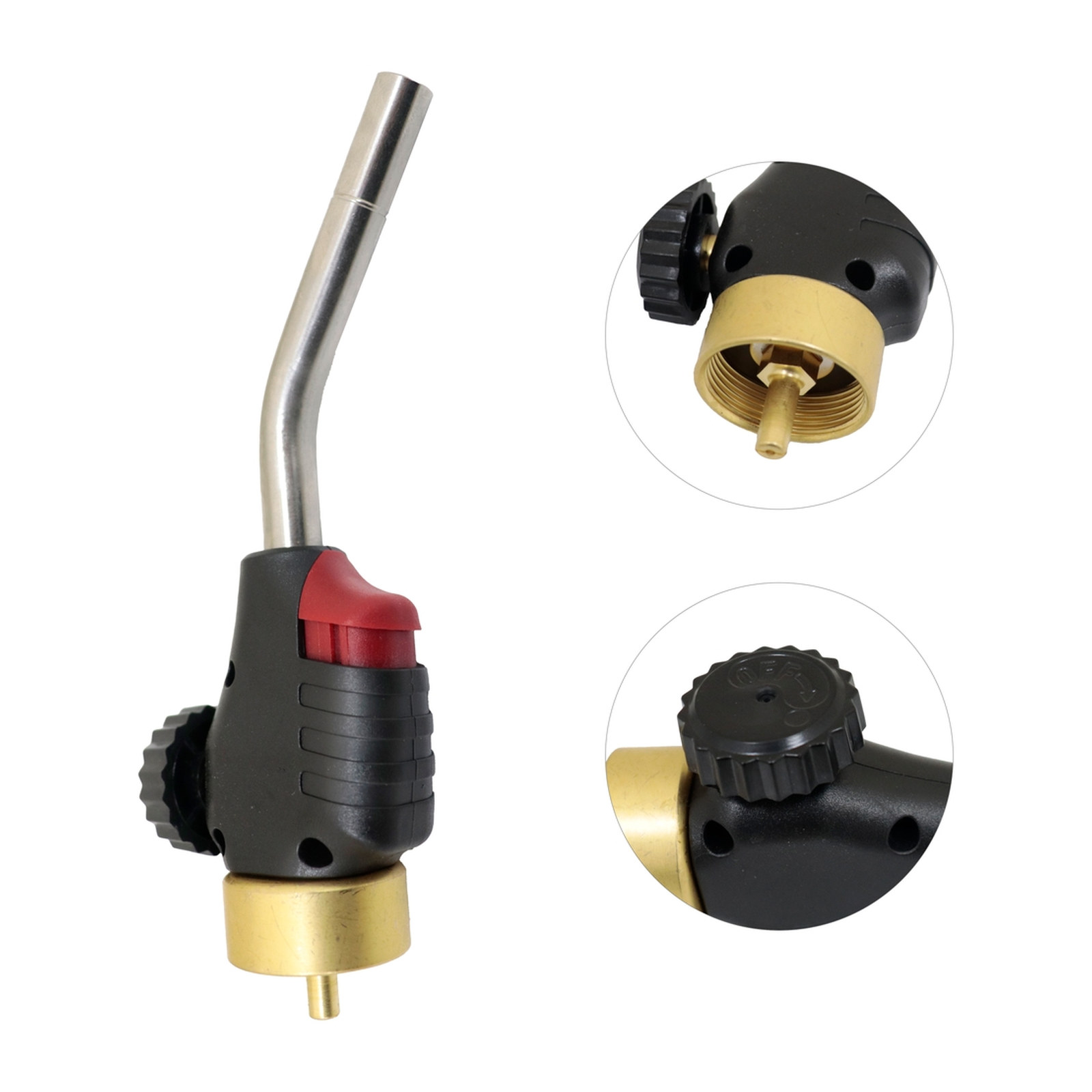 SOPLETE MAPP 1300°C CGA600 AUTOENCENDIDO VALVULA PLASTICA CUERPO D/ACERO INOX. - Imagen 2