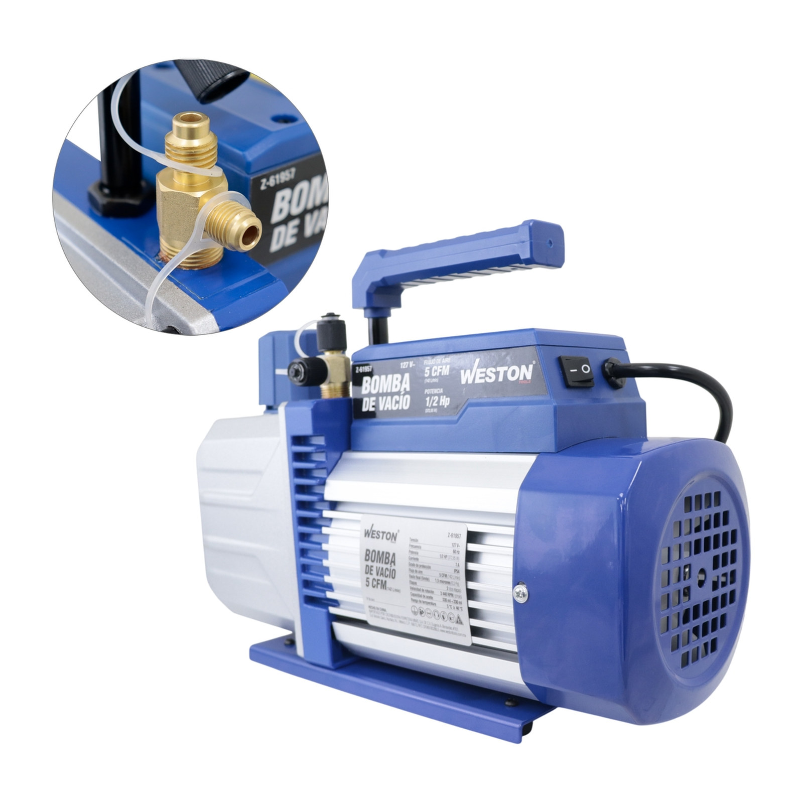BOMBA D/VACIO 5 CFM HVAC - Imagen 3