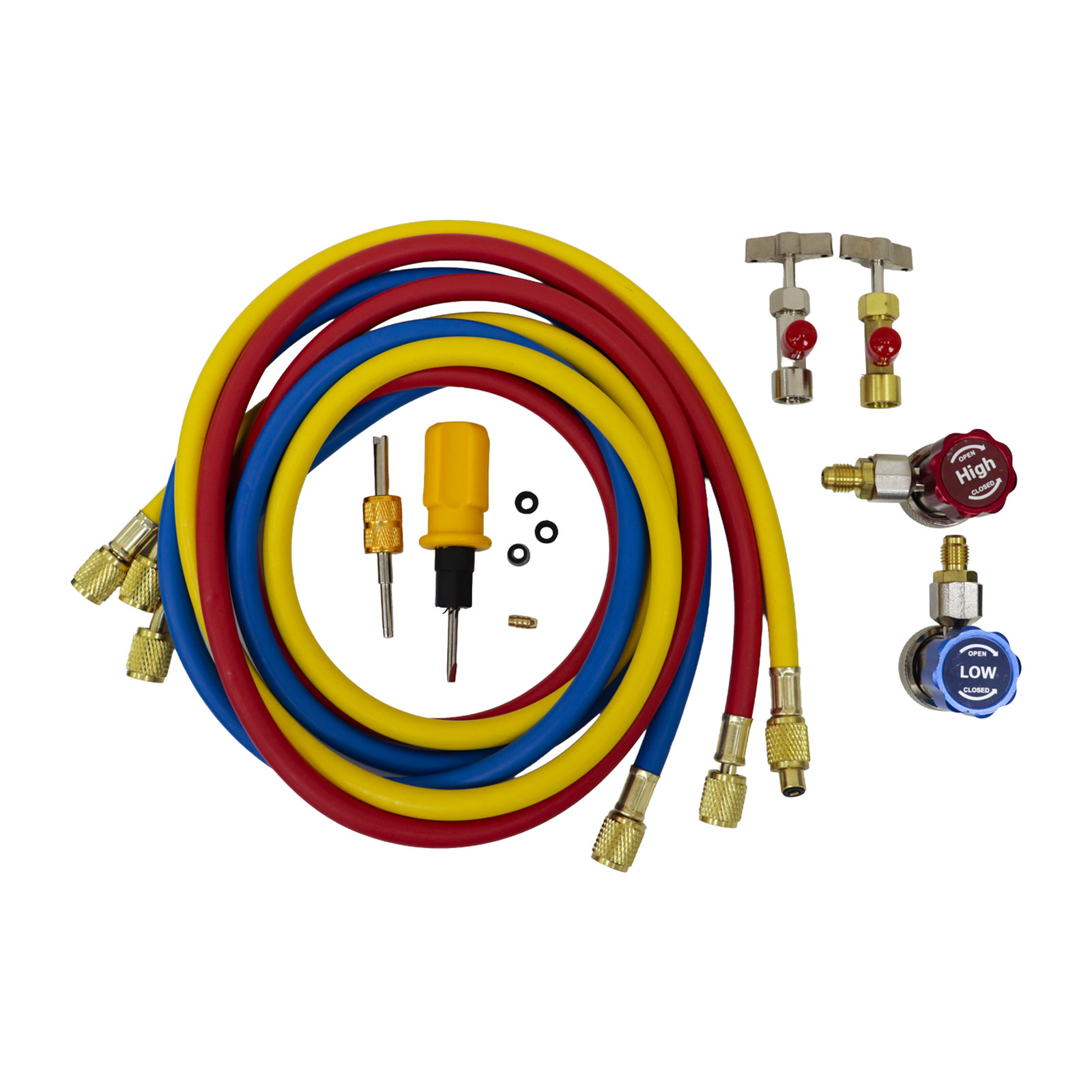 JUEGO D/MANOMETROS MANIFOLD 600 PSI REFRIGERANTE R134A - Imagen 3