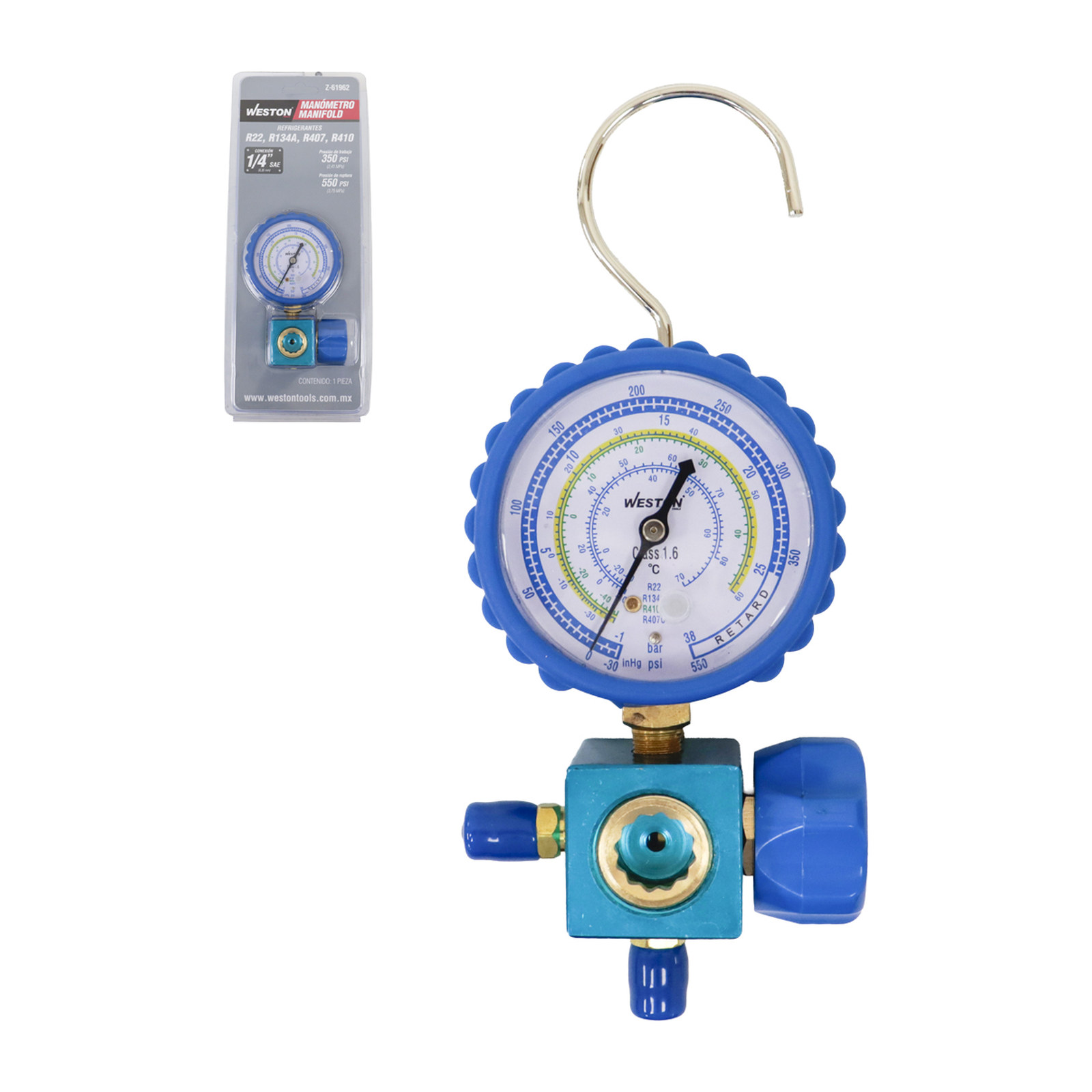 JUEGO D/MANOMETROS MANIFOLD REFRIGERANTES R22 R134A R407 R410