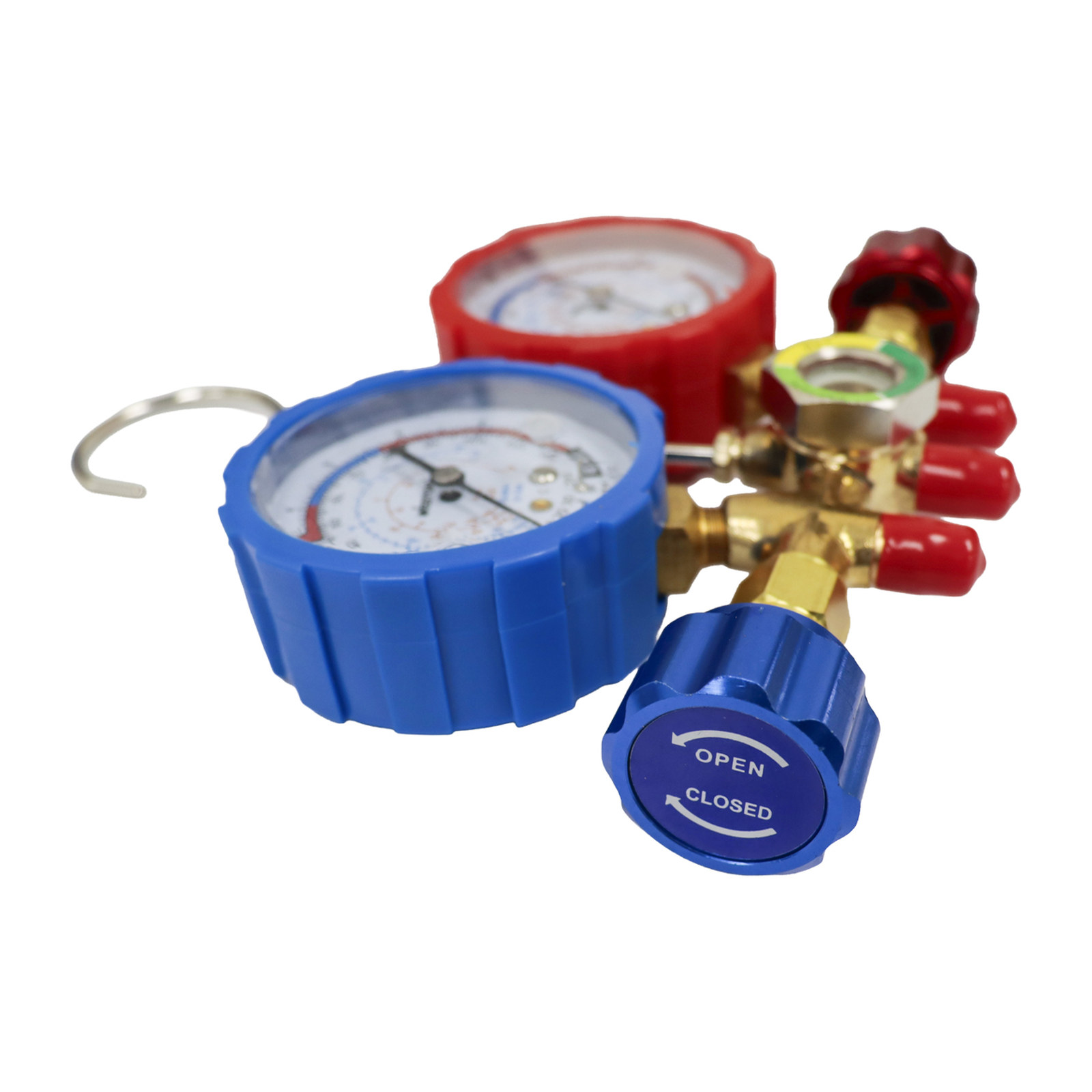 JUEGO D/MANOMETROS MANIFOLD REFRIGERANTES R22 R134A R404A - Imagen 2
