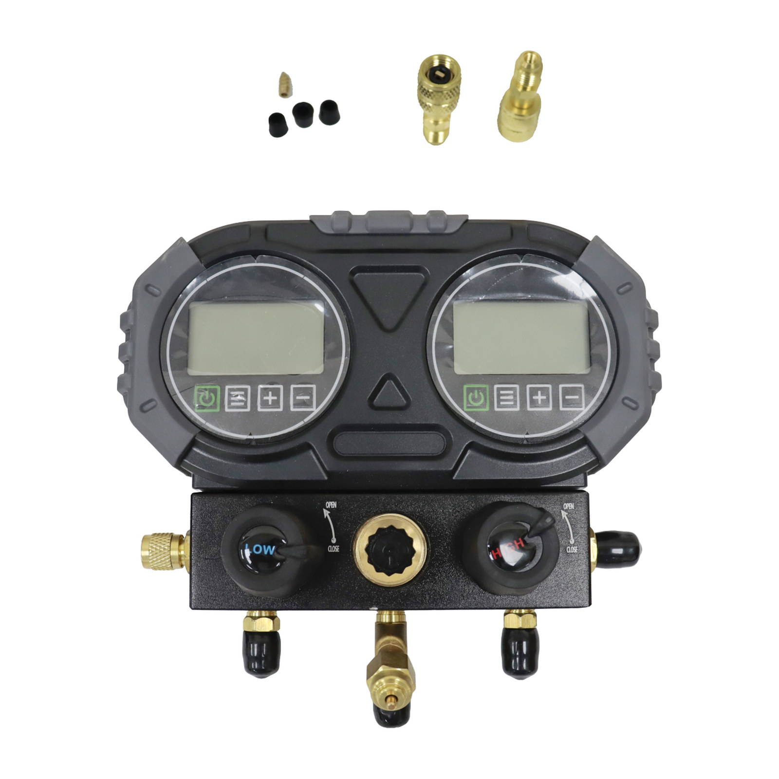 JUEGO D/MANOMETROS MANIFOLD 500 PSI REFRIGERANTE R12 R22 - Imagen 2