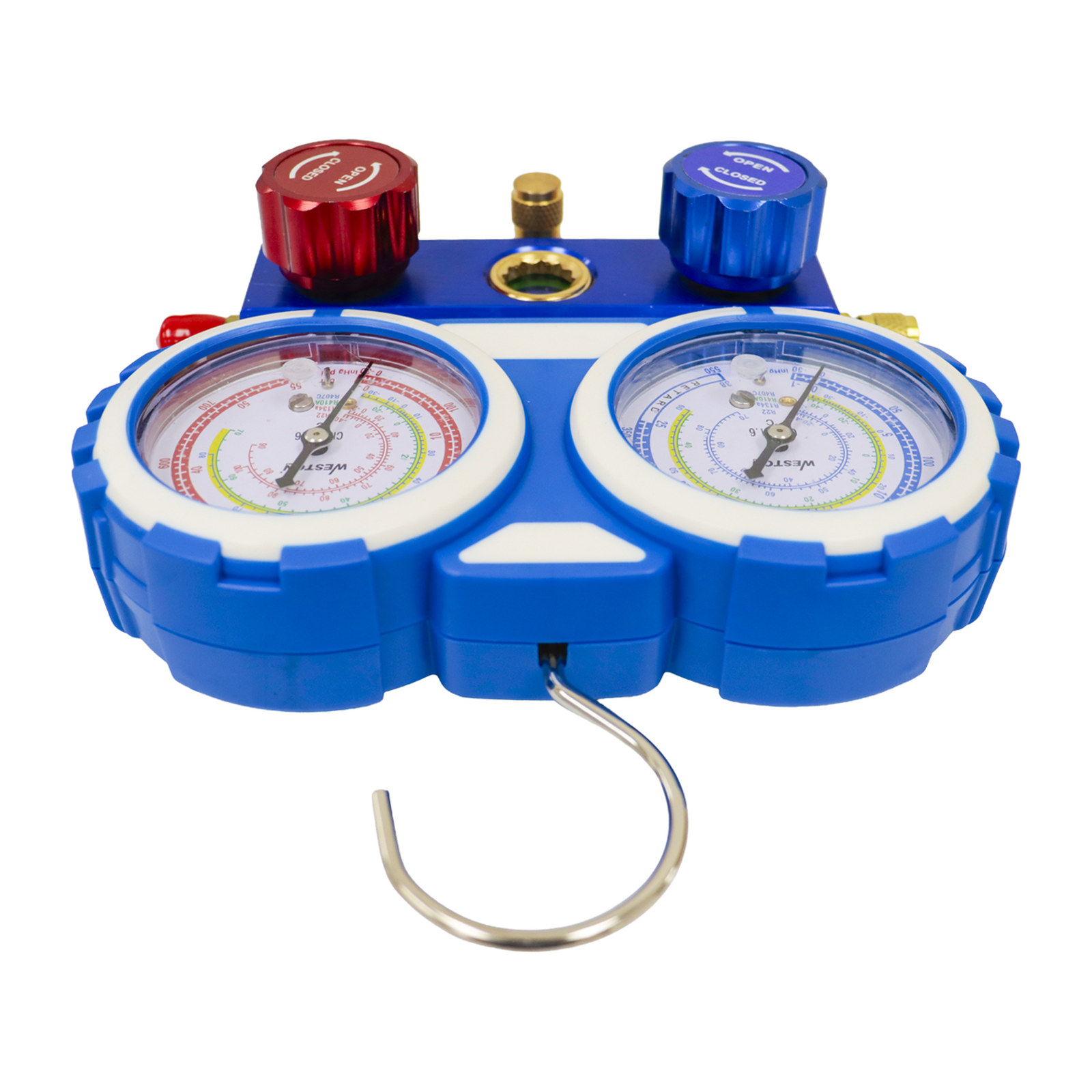 JUEGO D/MANOMETROS MANIFOLD REFORZADO REFRIGERANTES R22 R134A R404A - Imagen 2