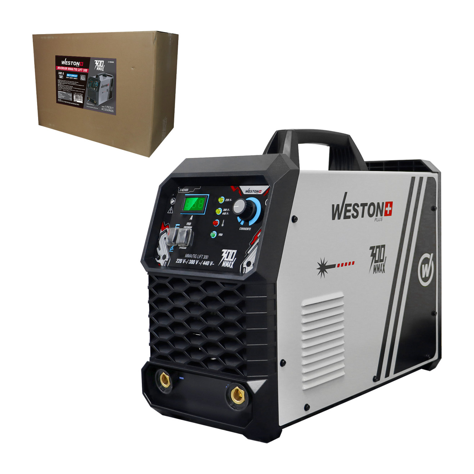 Inversor de Soldadura MMA/TIG 300 A 220/440 V Monofásico/Trifásico WESTON PLUS