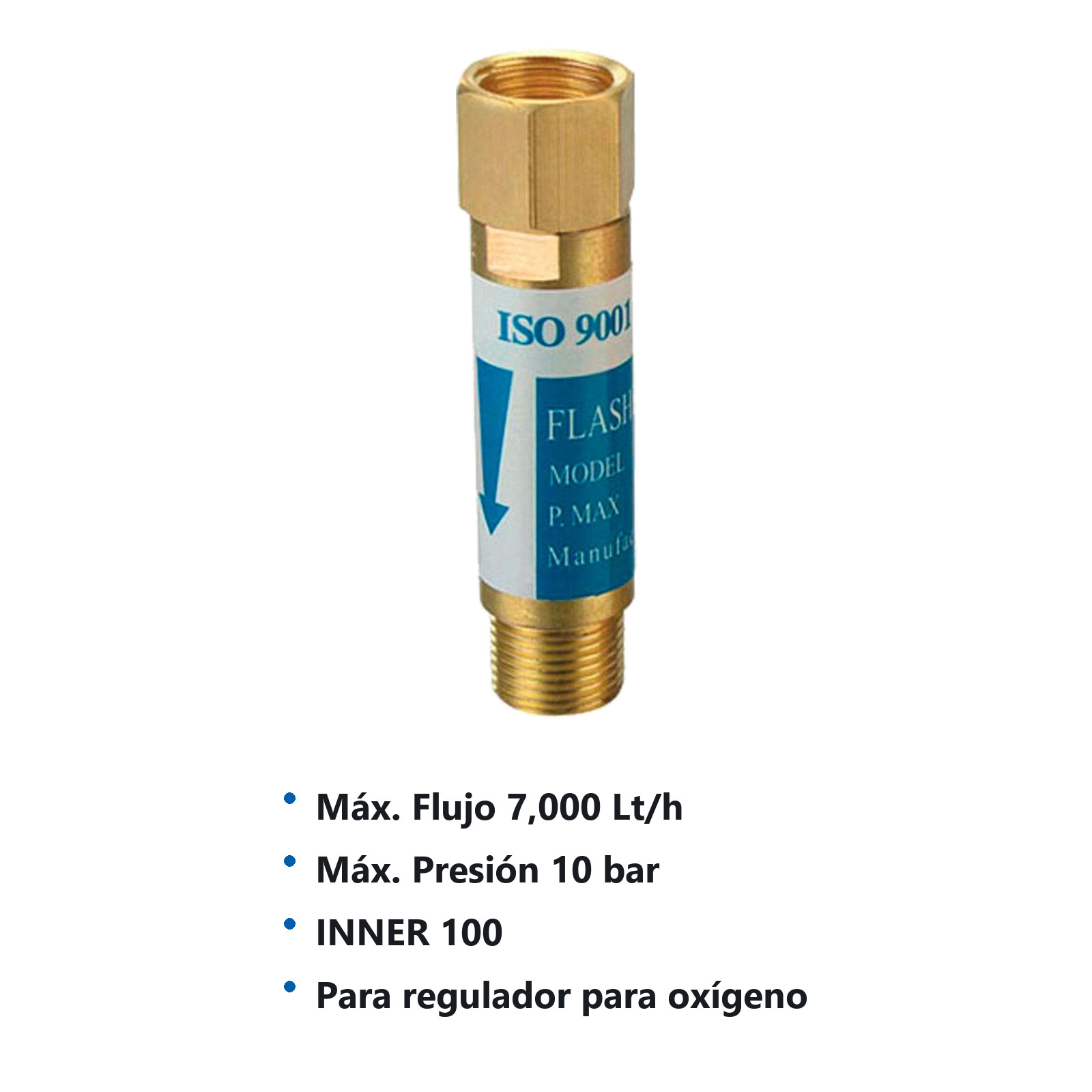 ARRESTAFLAMAS DE OXIGENO P/REGULADOR - Imagen 2
