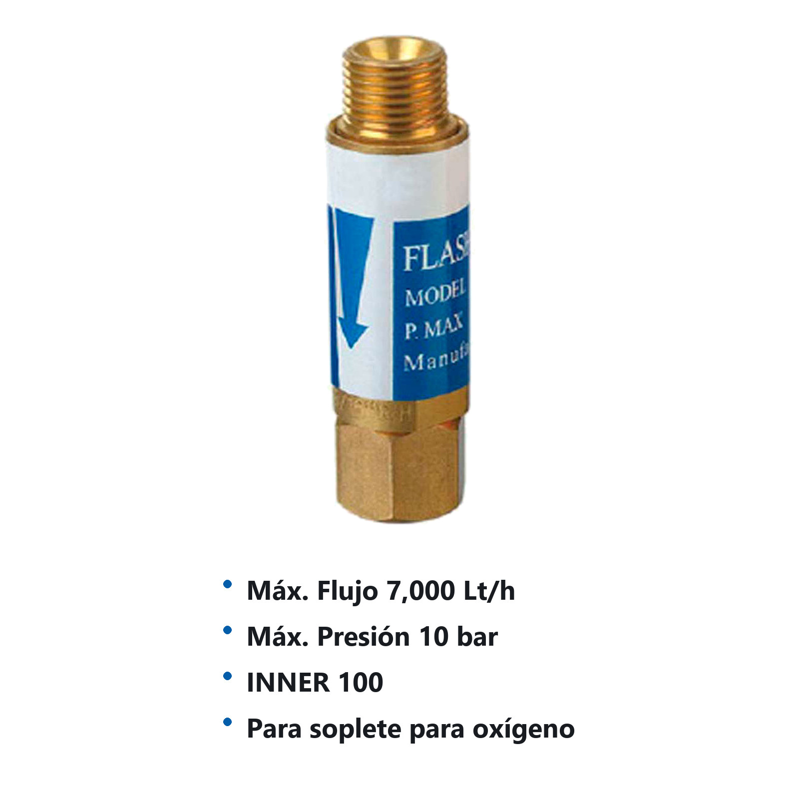 ARRESTAFLAMAS DE OXIGENO P/SOPLETE - Imagen 2
