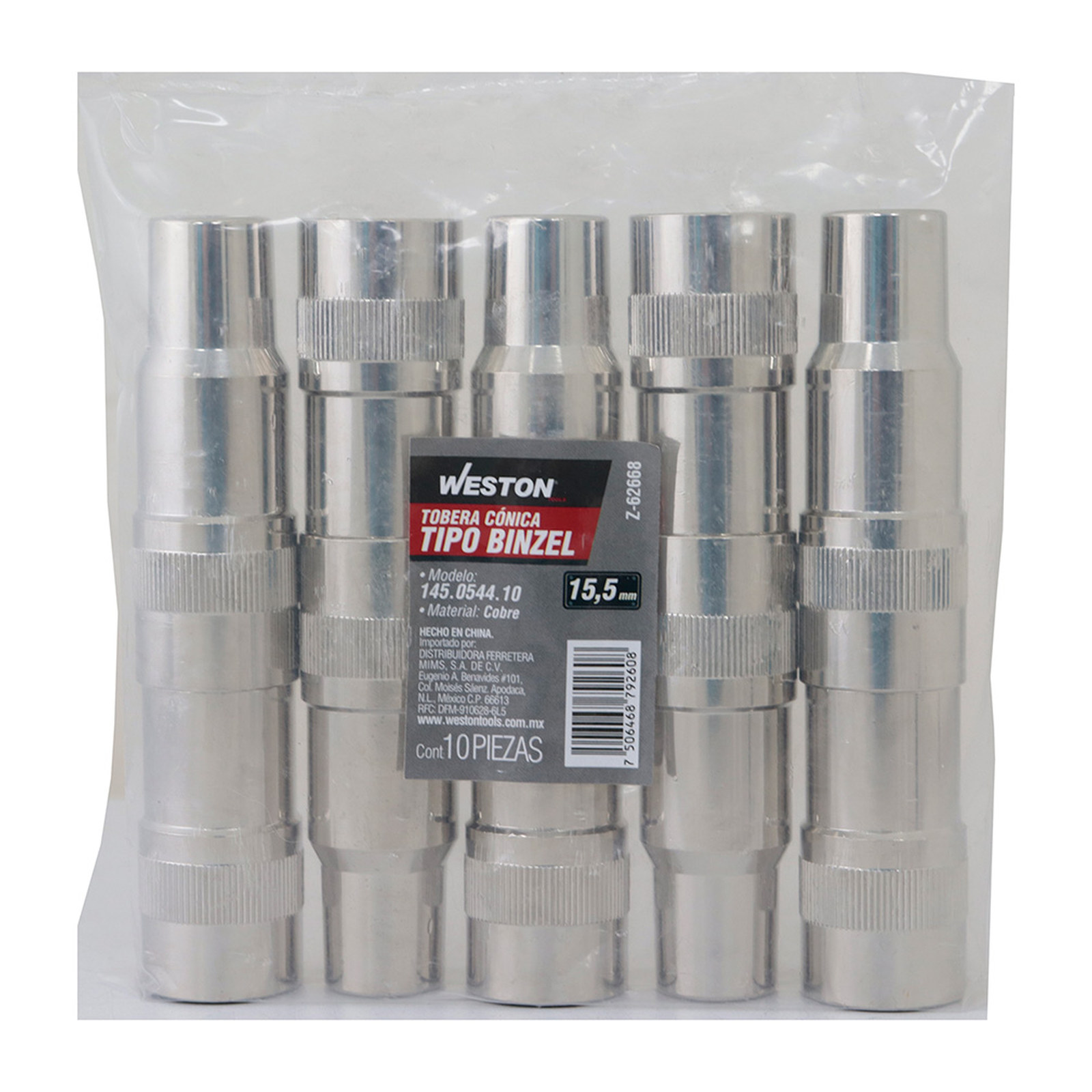 TOBERA CONICA 15.5MM T/BINZEL 145.0544.10 (Precio x pieza - Empaque c/10 pzas) - Imagen 2
