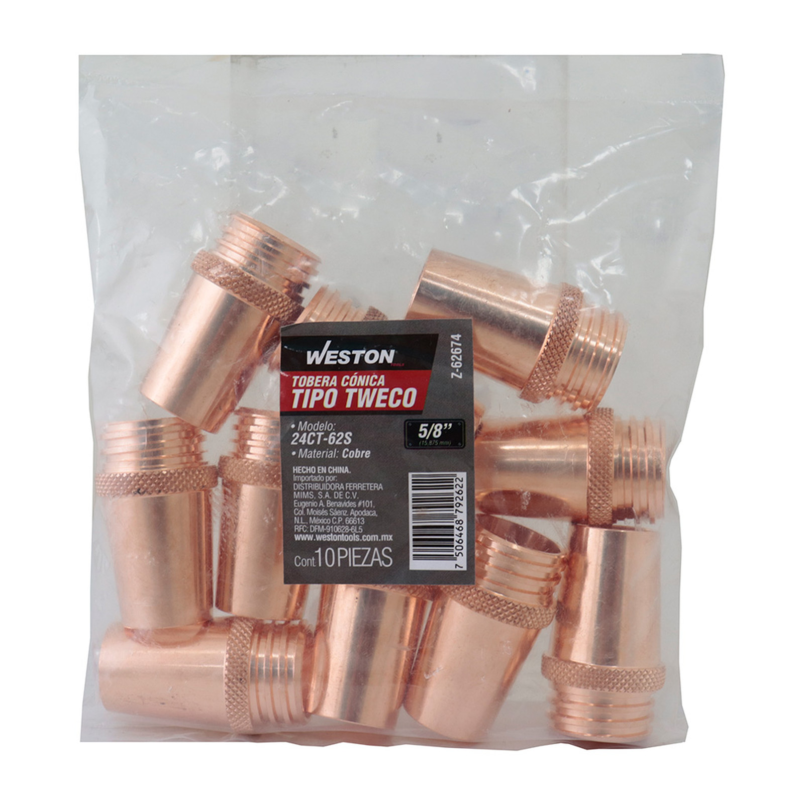 TOBERA CONICA 5/8" T/TWECO 24CT-62S (Precio x pieza - Empaque c/10 pzas) - Imagen 3