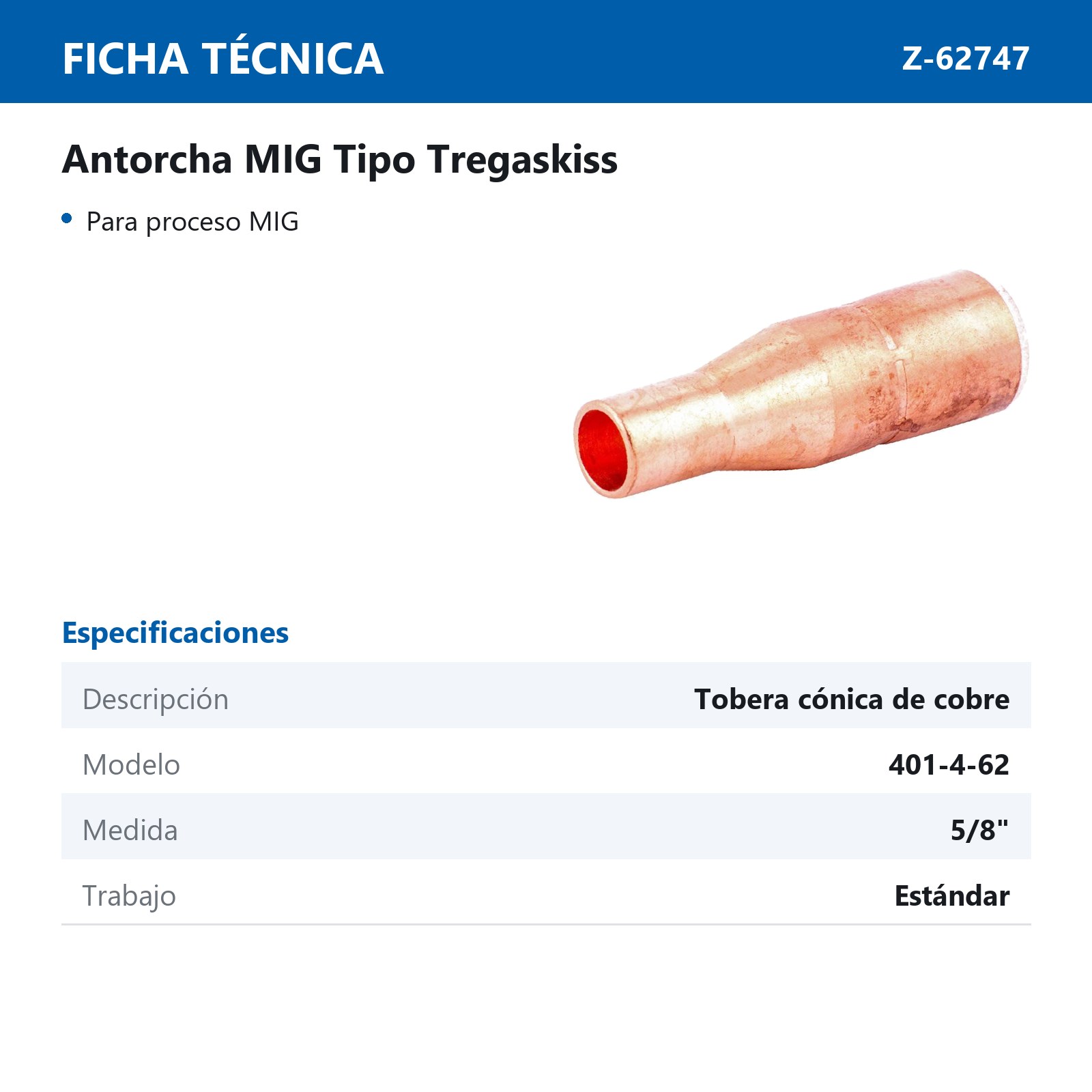401-4-62 TOBERA COBRE T/TREG. 5/8 (Precio x pieza - Empaque c/10 pzas) - Imagen 3