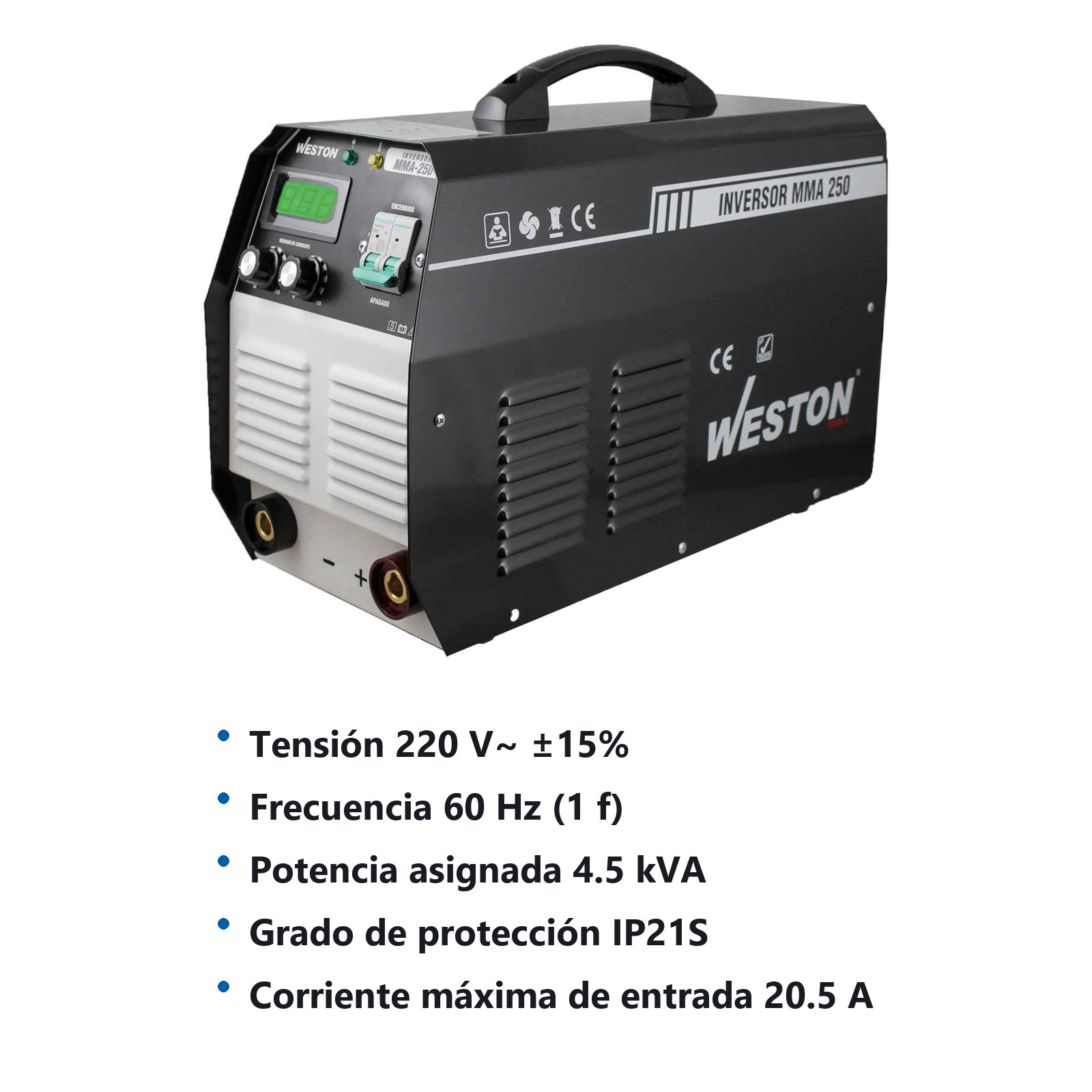 INVERSOR MMA 250AMP 220V (1 FASE) - Imagen 2