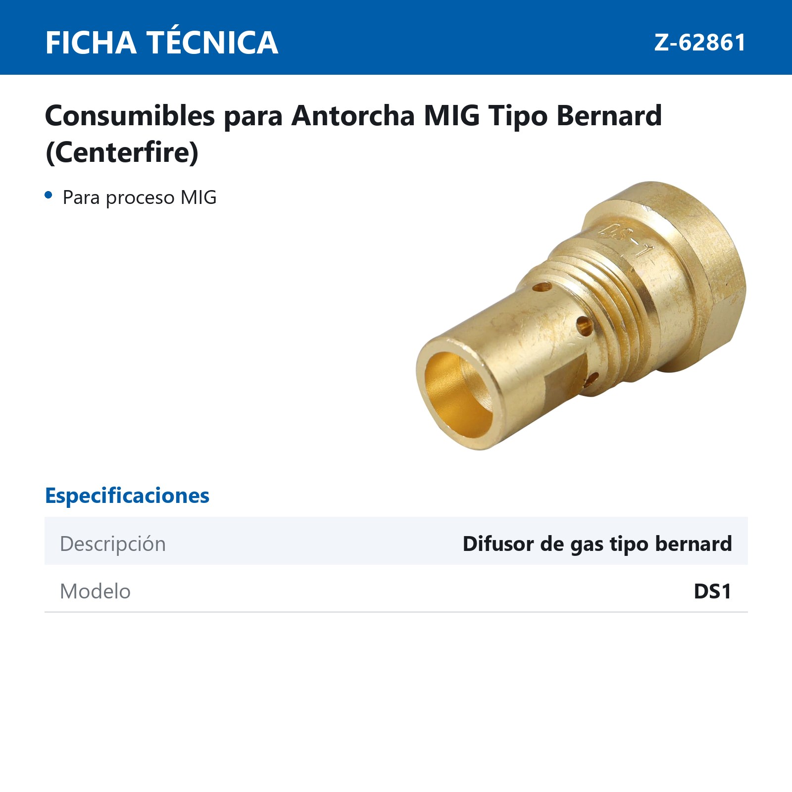 DIFUSOR DE GAS TIPO BERNARD DS1 (Precio x Pza - Empaque C/10 Pzs) - Imagen 4