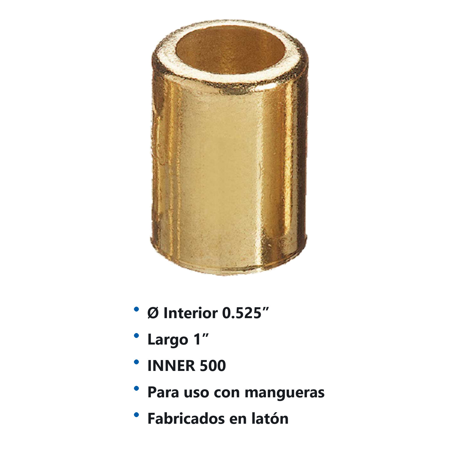 FERRUL DIAM. INT. .525" LARGO 1" - Imagen 2