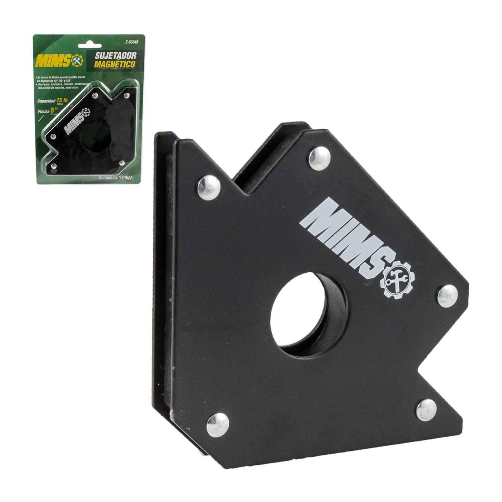 Sujetador Magnético Tipo Flecha para Soldar 4" 22 kg MIMS