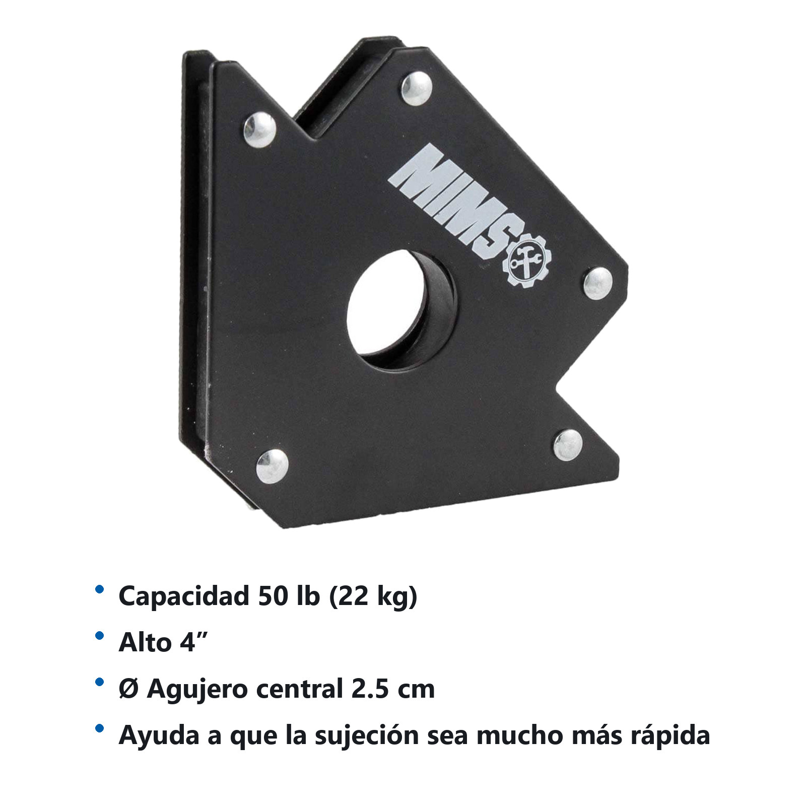 SUJETADOR MAGNETICO TIPO FLECHA P/SOLDAR 4" - 22KG MIMS - Imagen 3