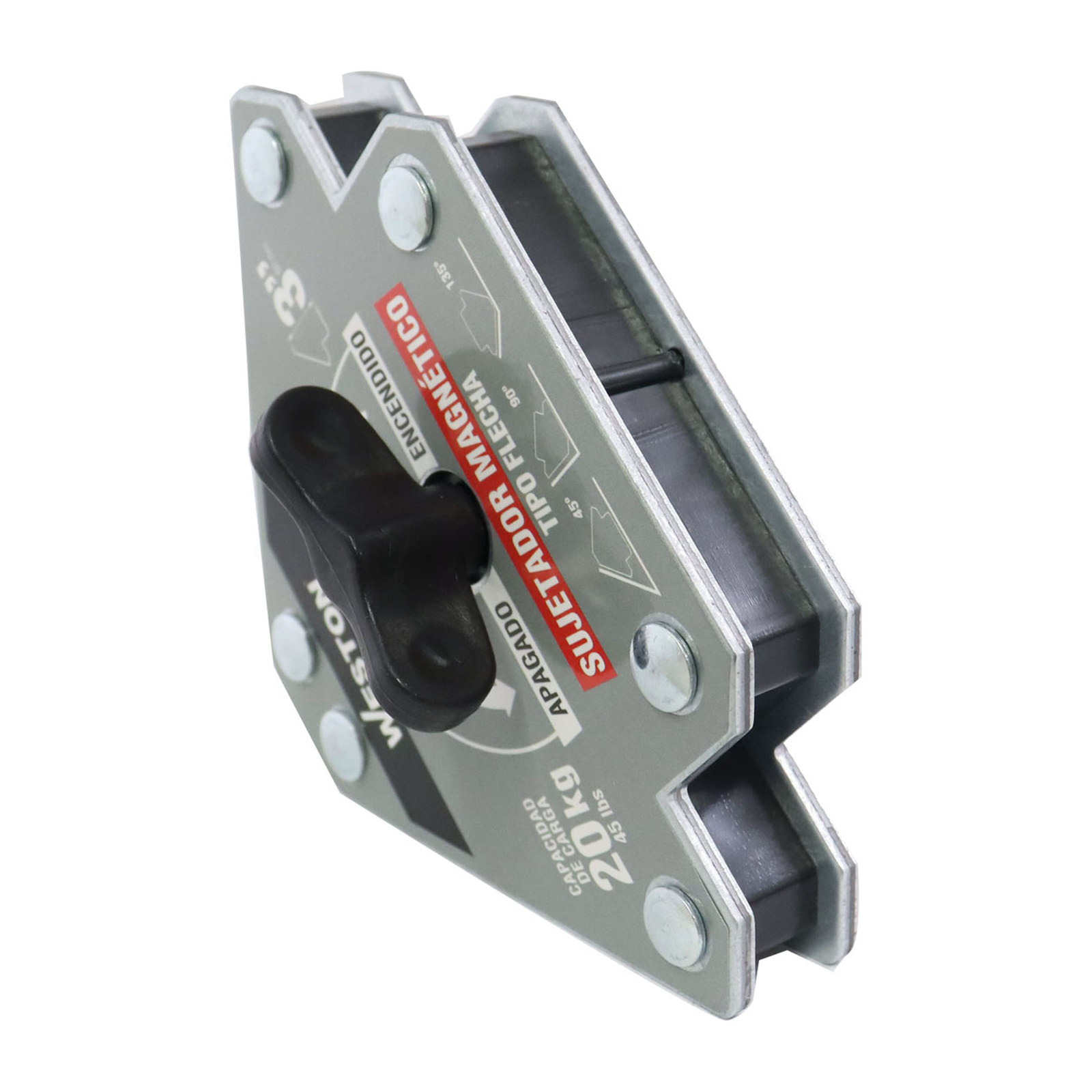 SUJETADOR MAGNETICO TIPO FLECHA P/SOLDAR 3" - 20KG - Imagen 3