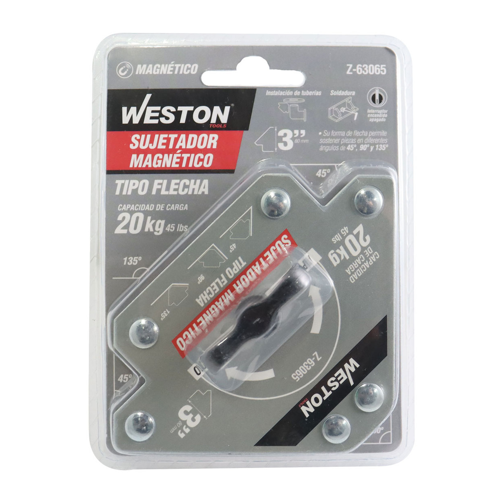 SUJETADOR MAGNETICO TIPO FLECHA P/SOLDAR 3" - 20KG - Imagen 4