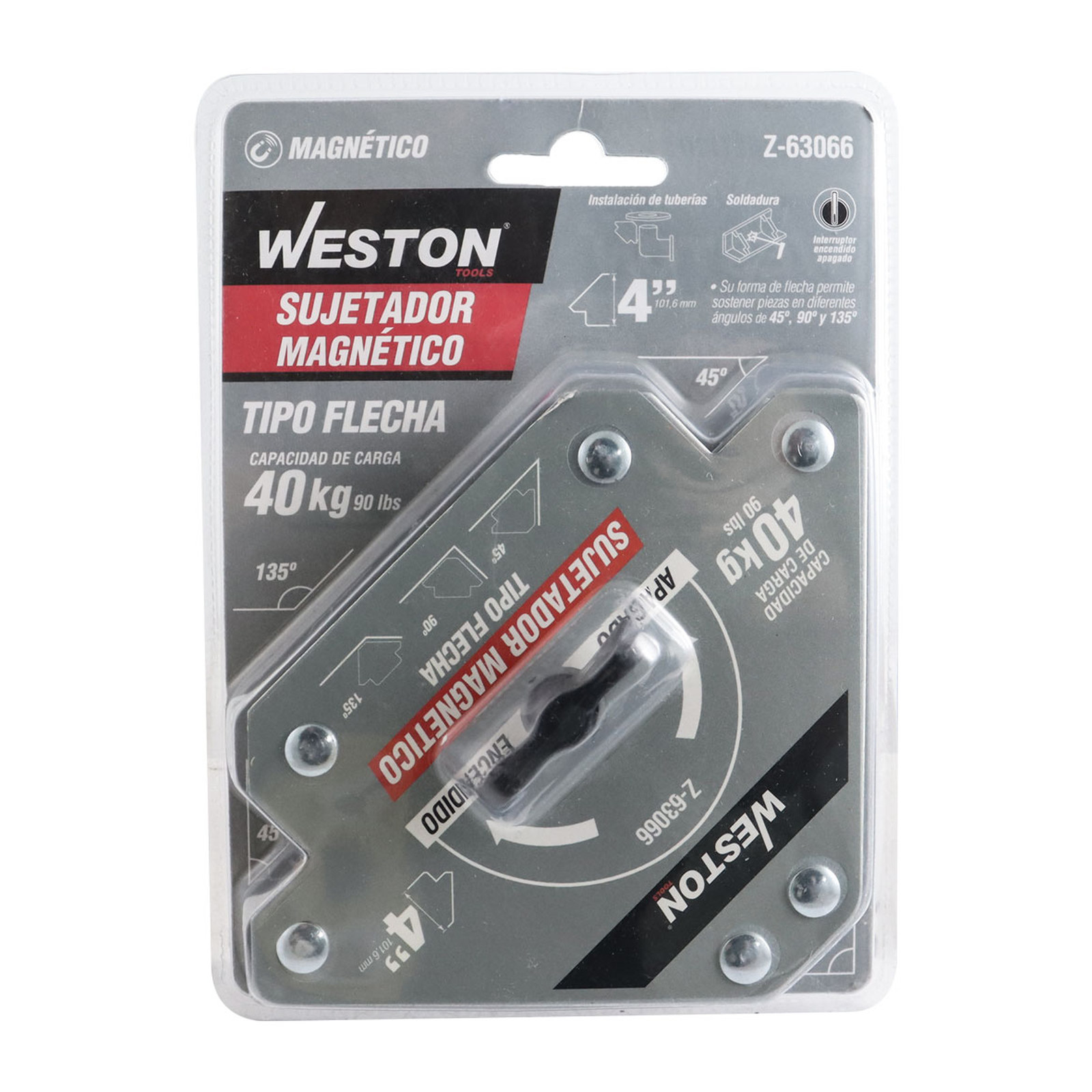 SUJETADOR MAGNETICO TIPO FLECHA P/SOLDAR 4" - 40KG - Imagen 4