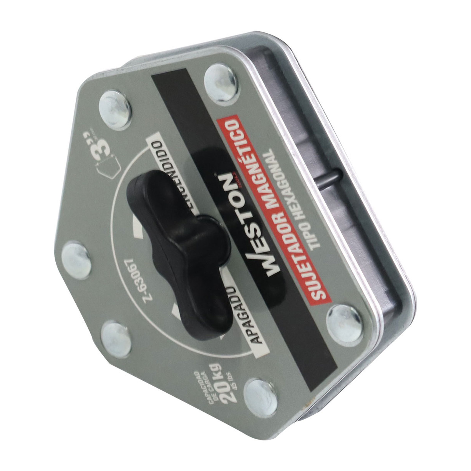 SUJETADOR MAGNETICO TIPO HEXAGONAL P/SOLDAR 3" - 20KG - Imagen 3