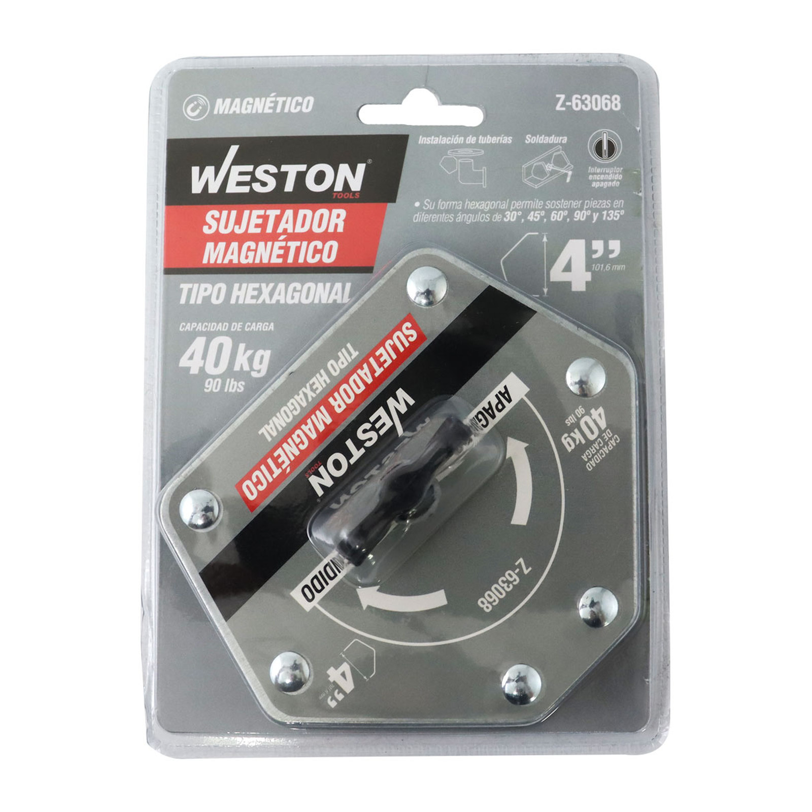 SUJETADOR MAGNETICO TIPO HEXAGONAL P/SOLDAR 4" - 40KG - Imagen 4