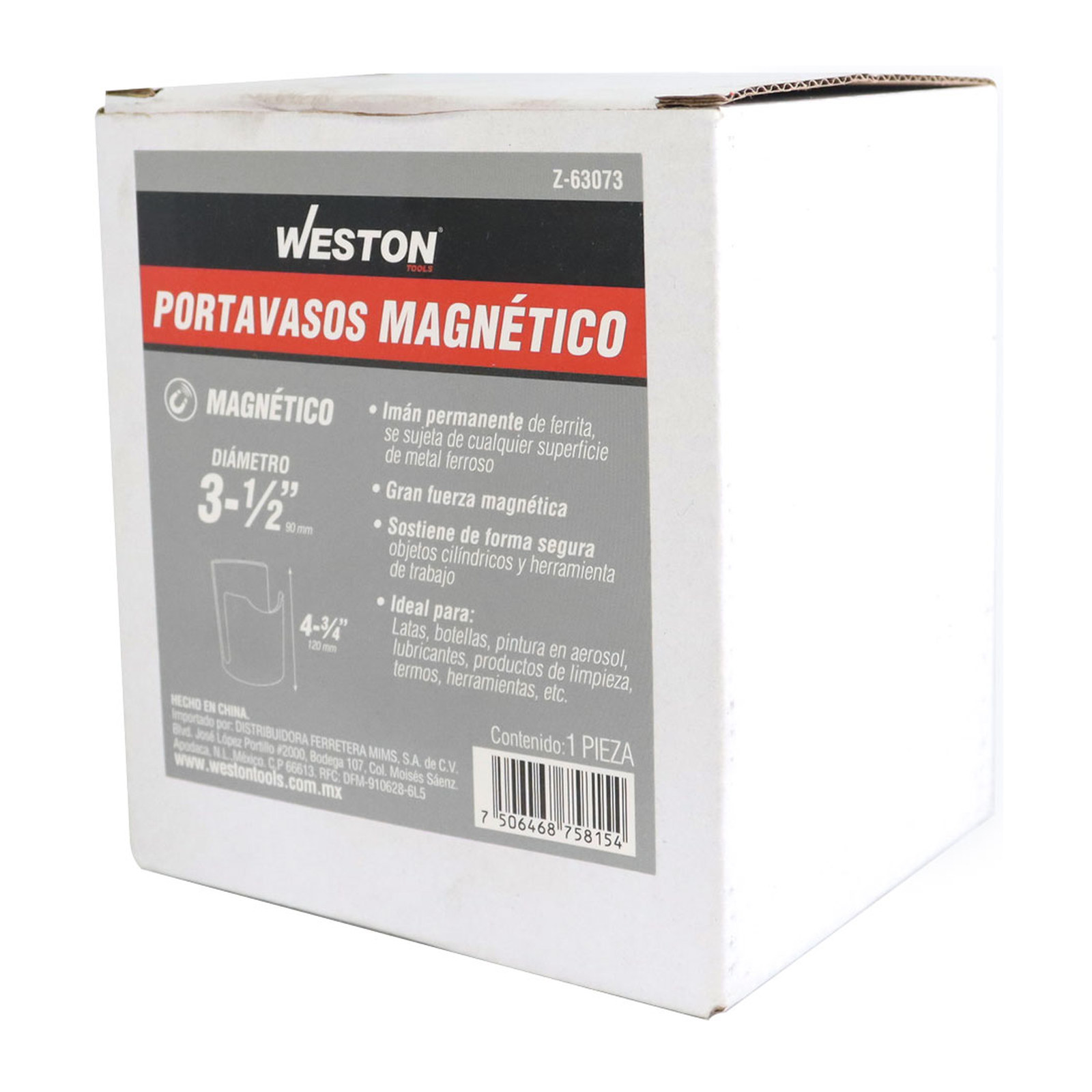 PORTAVASOS MAGNETICO DIAMETRO 3-1/2" x 4-3/4" ALTO - Imagen 4