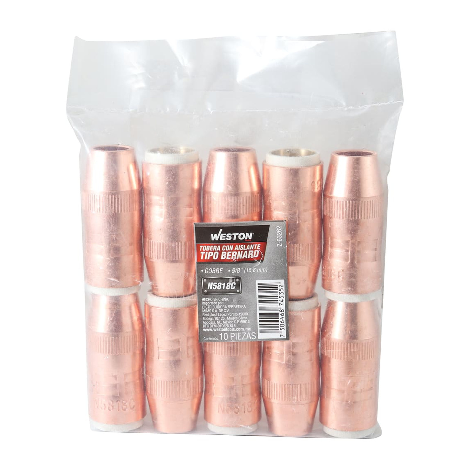 TOBERA TIPO BERNARD 5/8" N5818C (Precio x pieza - Empaque c/10 pzas) - Imagen 2